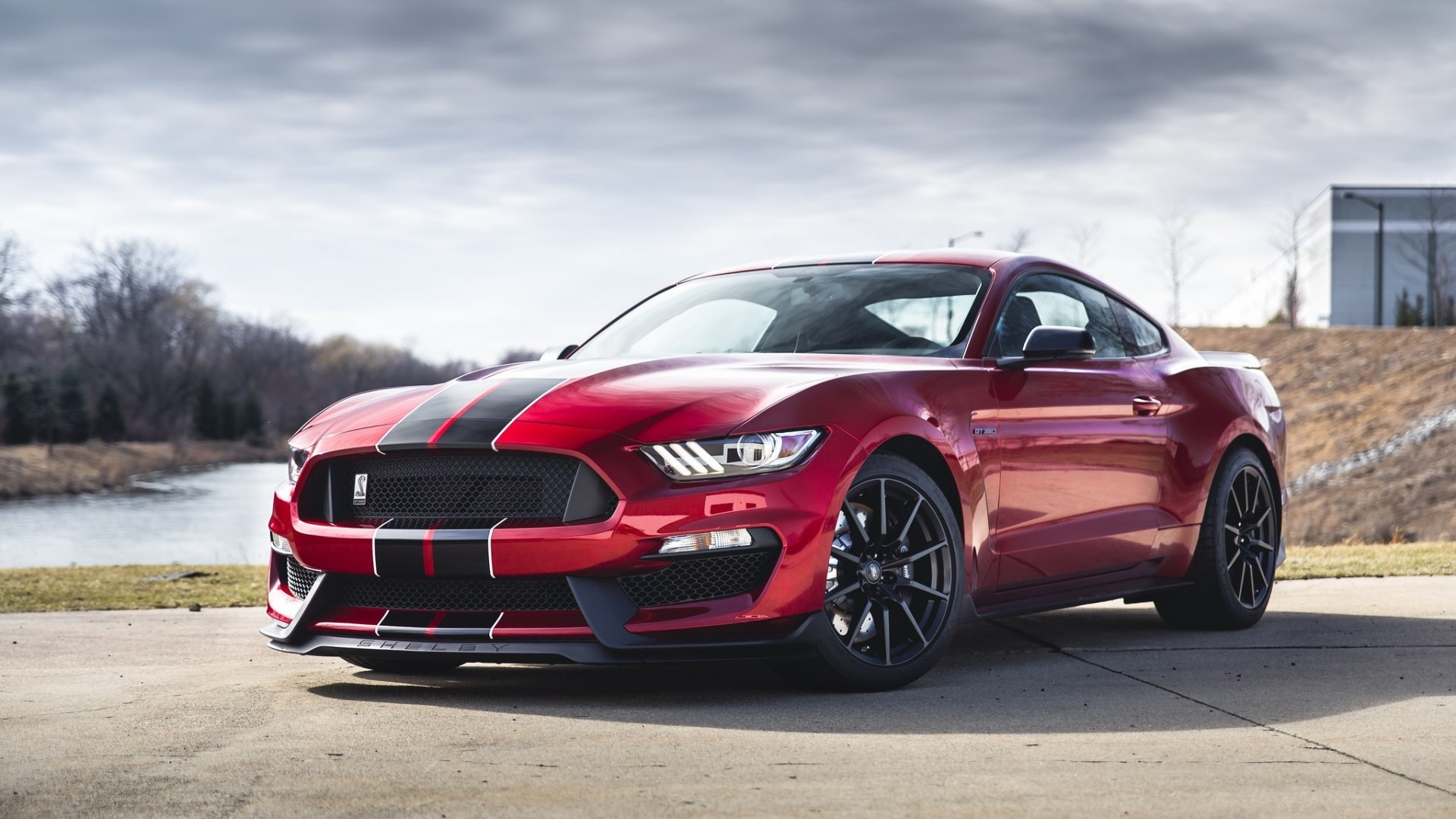 Red Ford Mustang Shelby GT350 HD Wallpaper