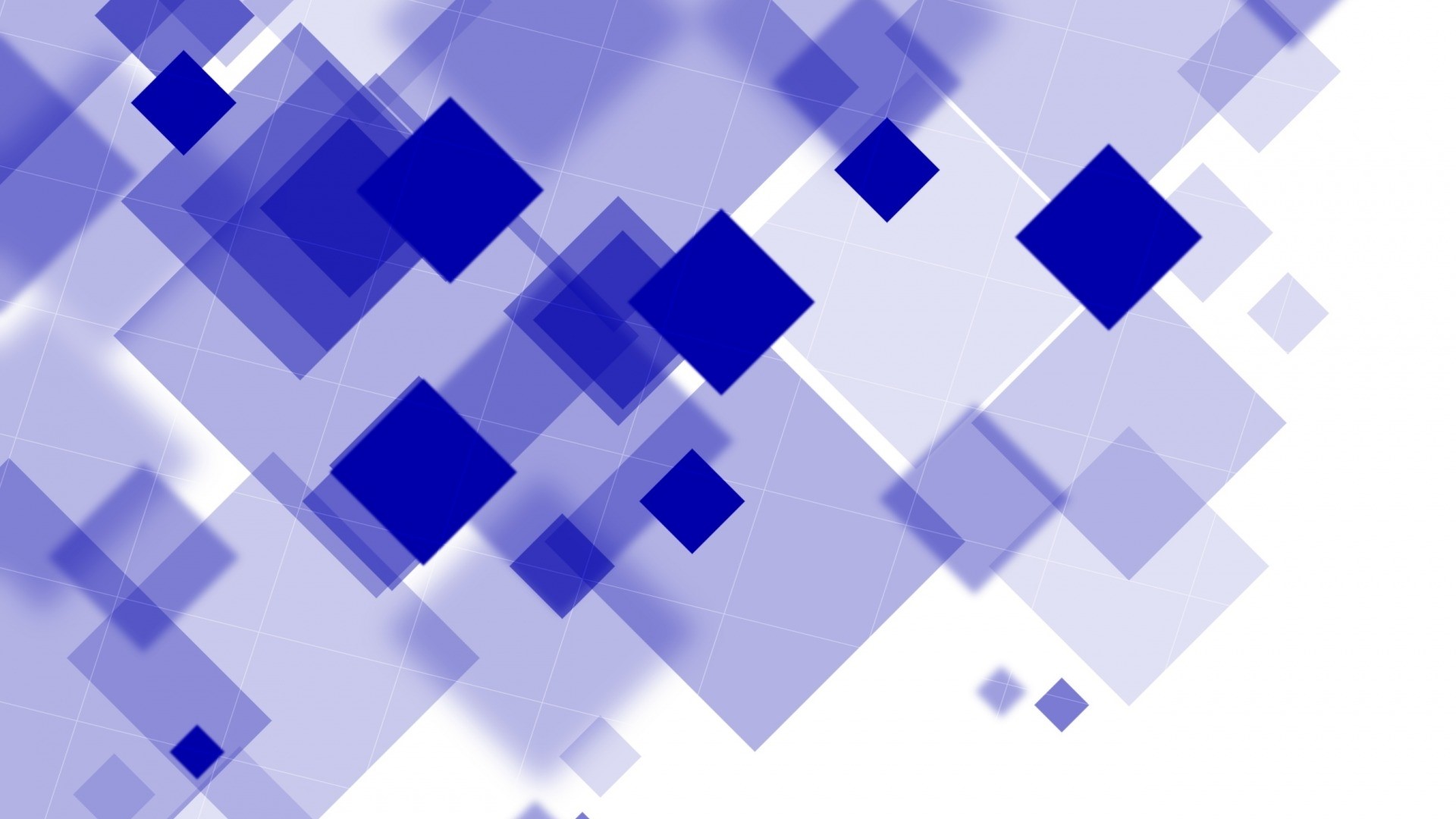 Blue squares on a white background with grid pattern HD Wallpaper