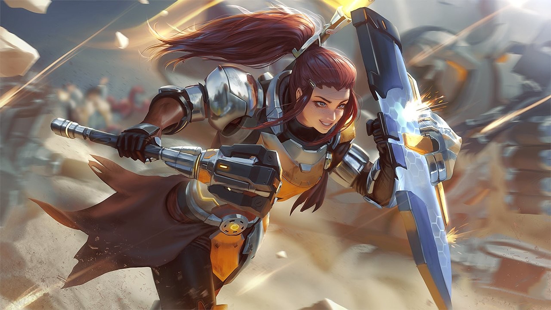 Brigitte from Overwatch HD Wallpaper