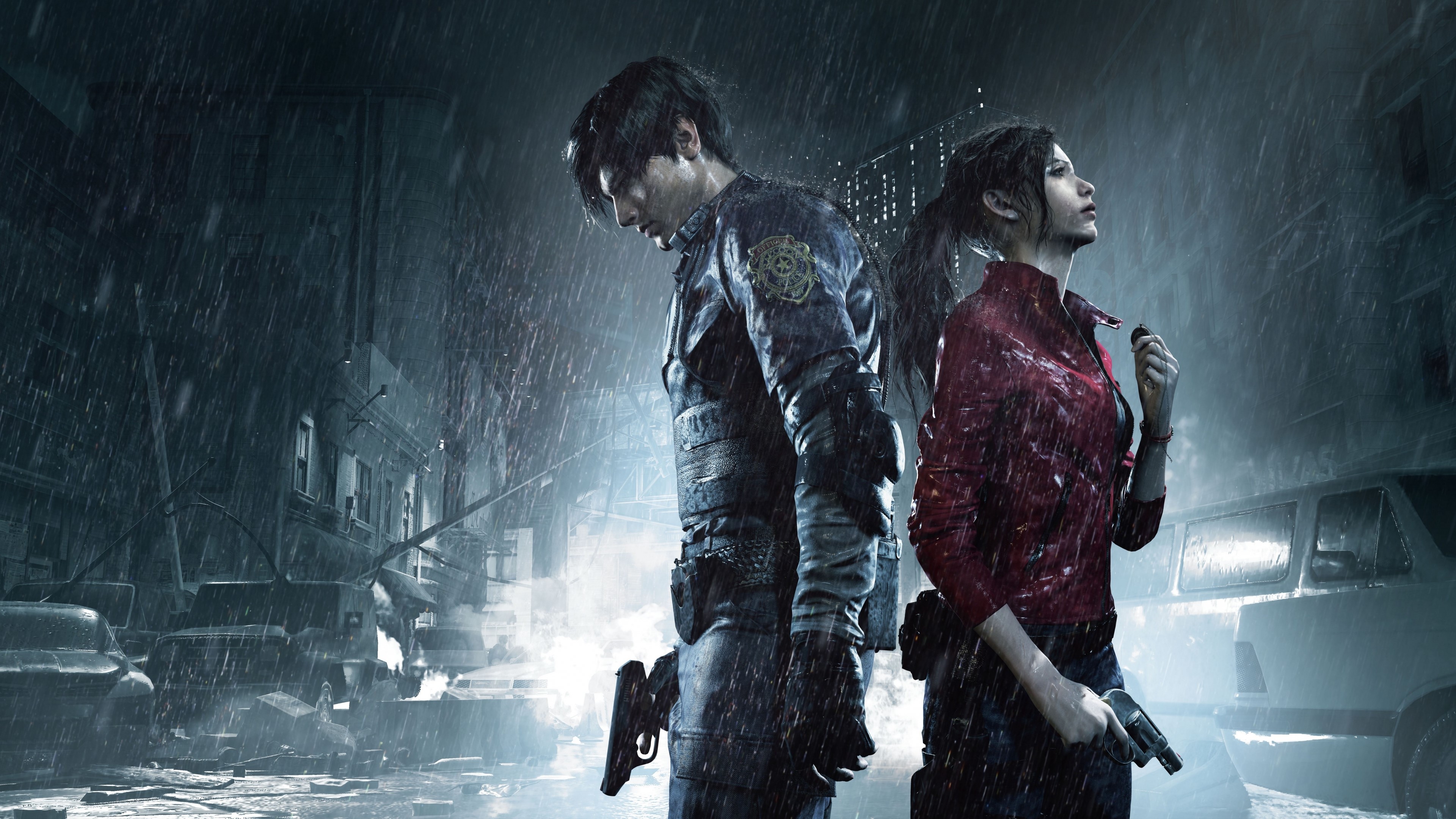Leon and Claire from Resident Evil 2 in 4K HD Wallpaper