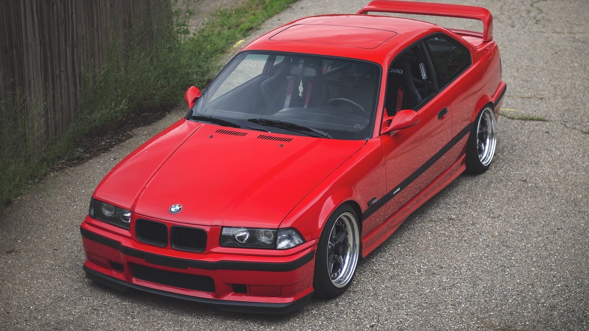 Red BMW M3 E36 Coupe HD Wallpaper