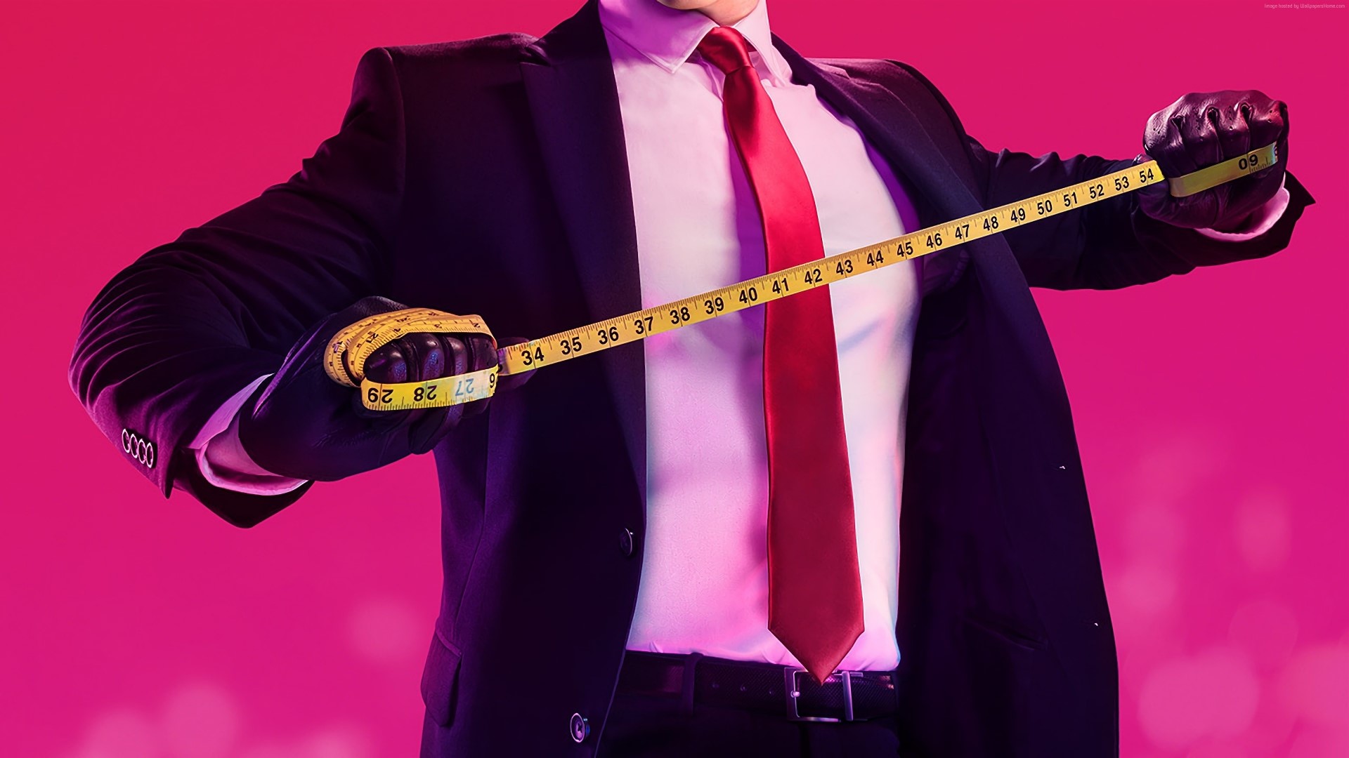 Agent 47 from Hitman measuring himself HD Wallpaper