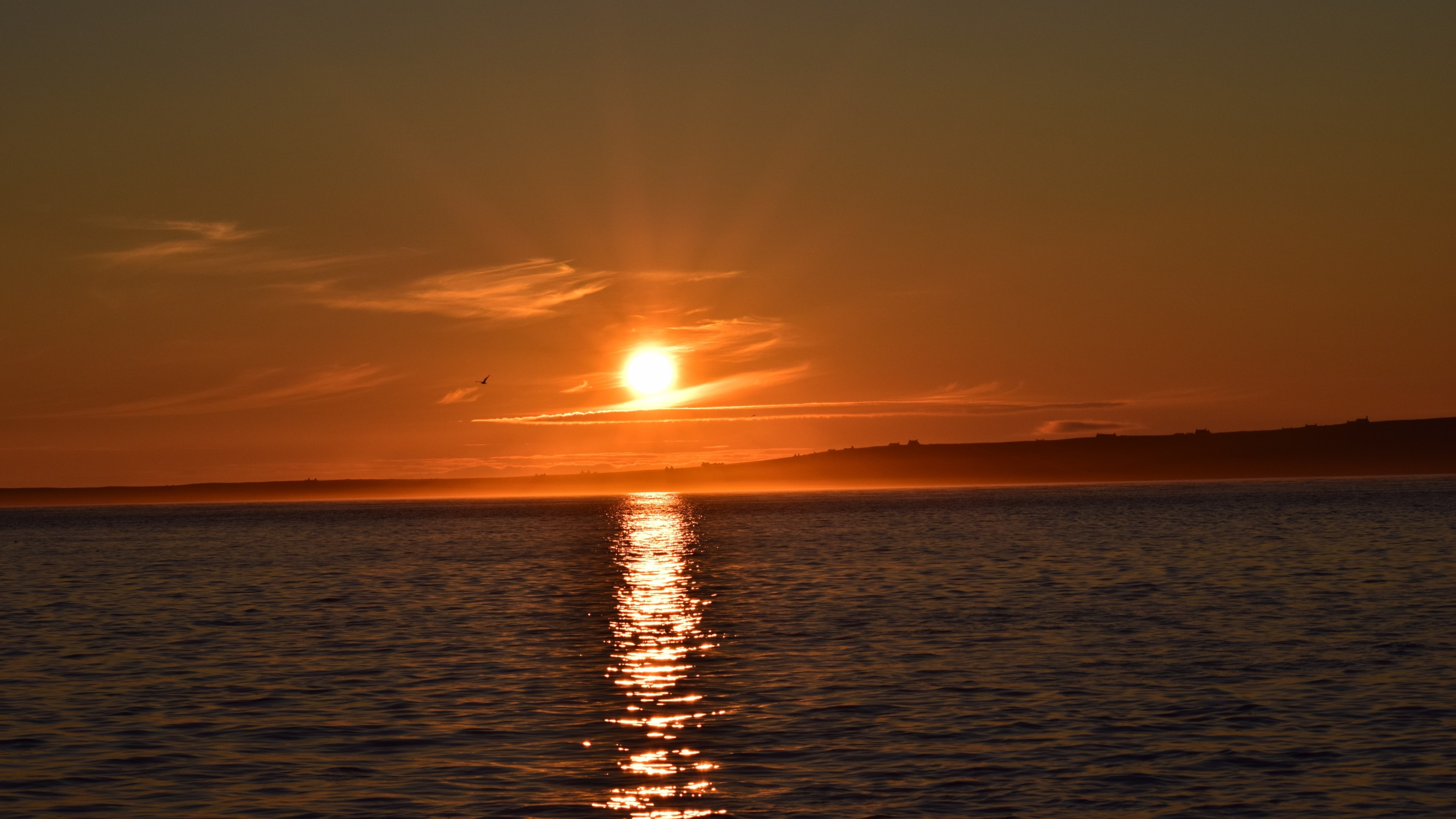 4K Sunset Over the Ocean HD Wallpaper