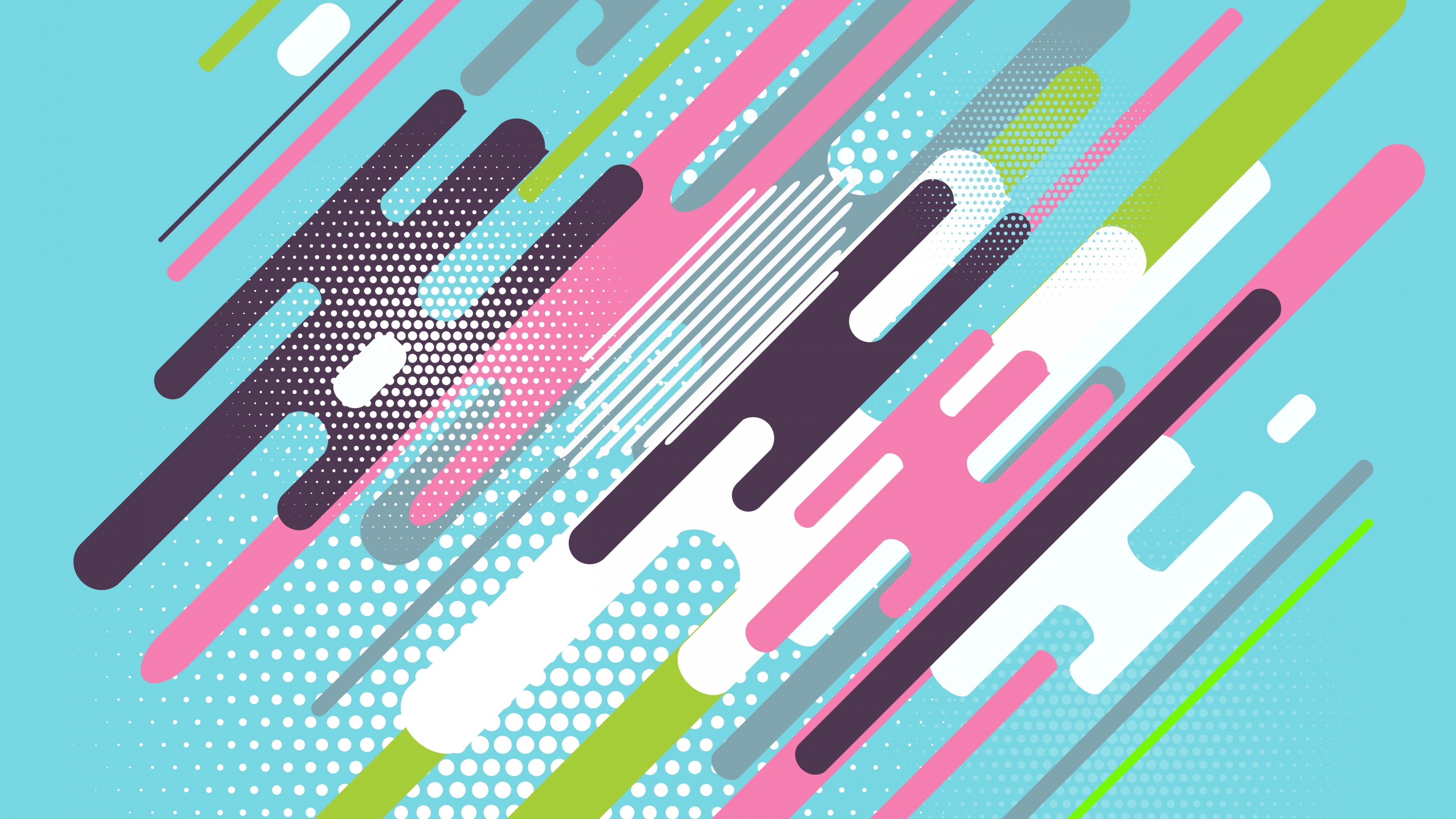 4K Colorful Abstract Geometric Shapes HD Wallpaper
