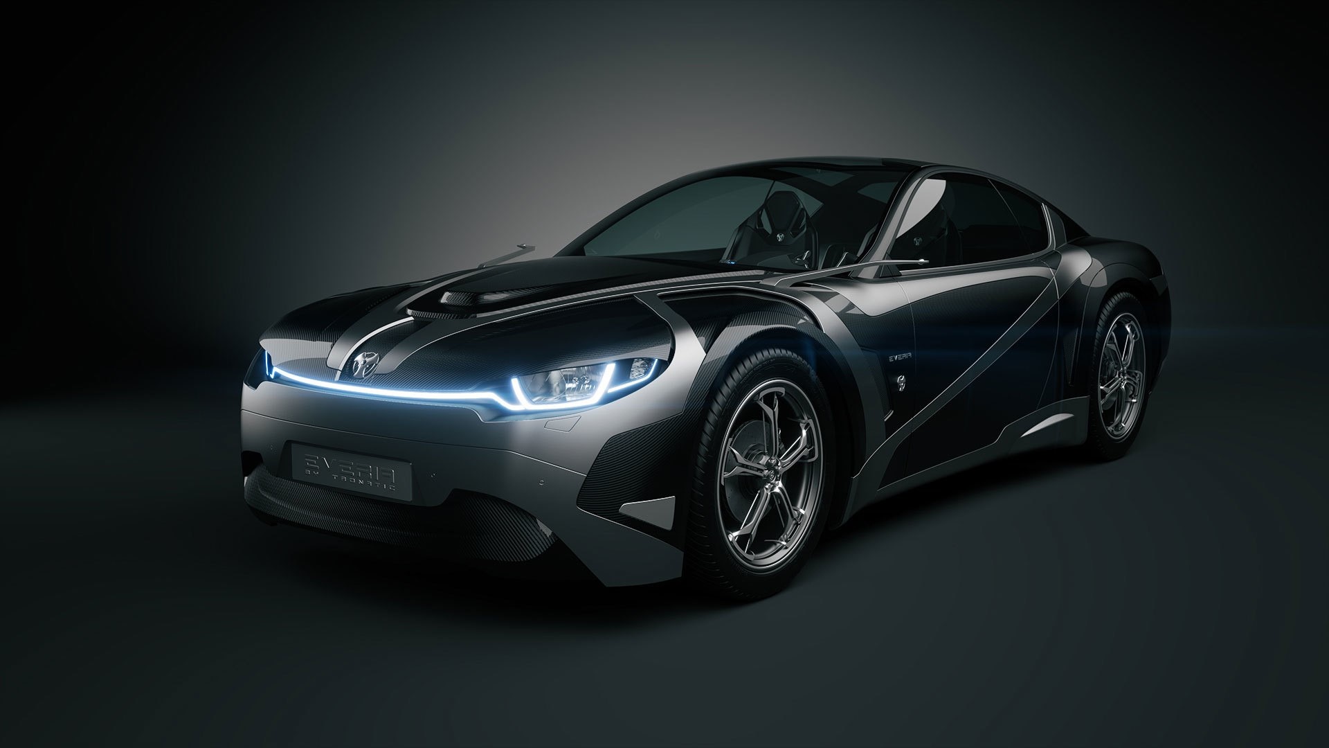 Everia concept car with Tron-like lighting HD Wallpaper