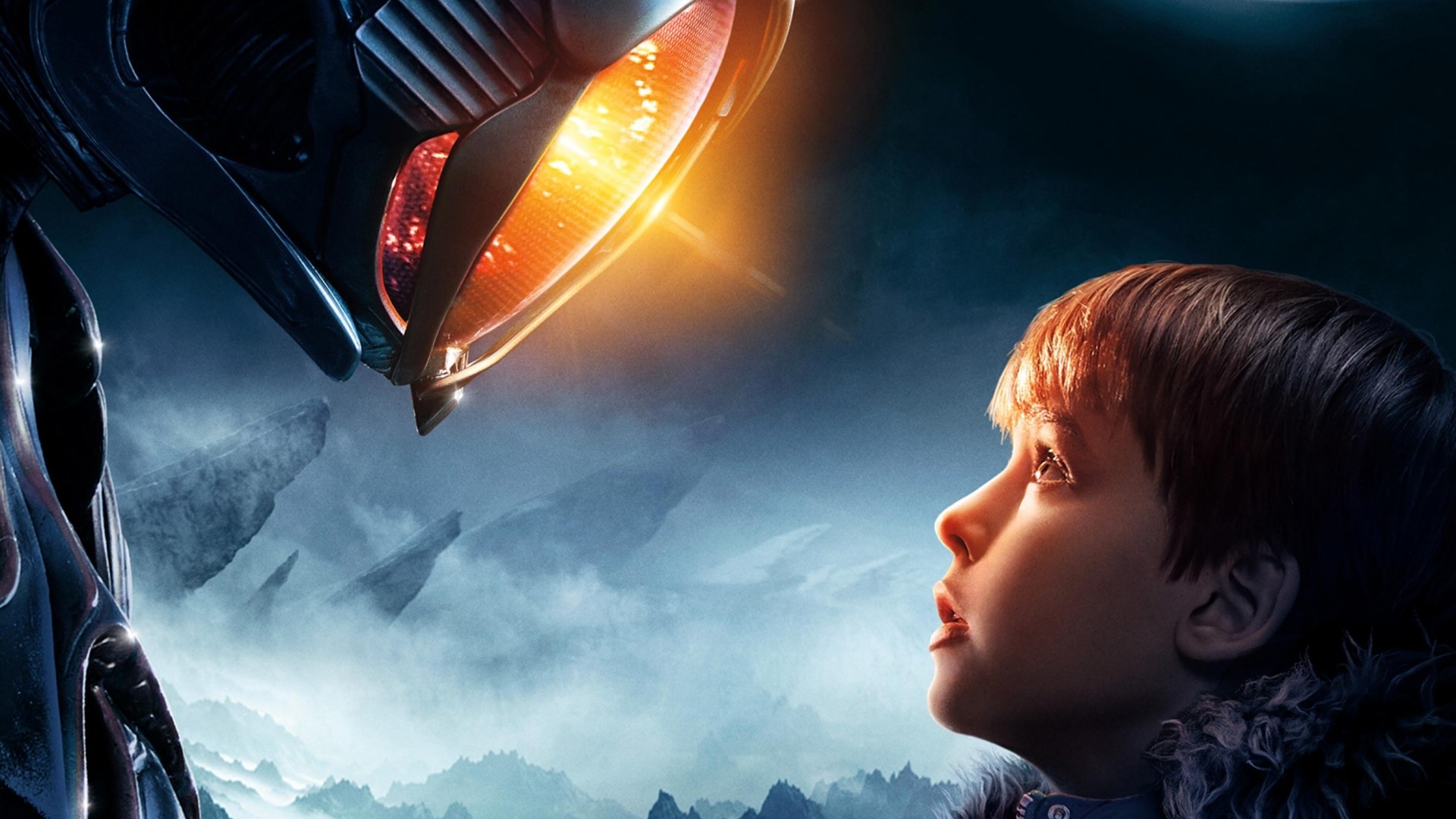 Robot and boy from Lost in Space HD Wallpaper