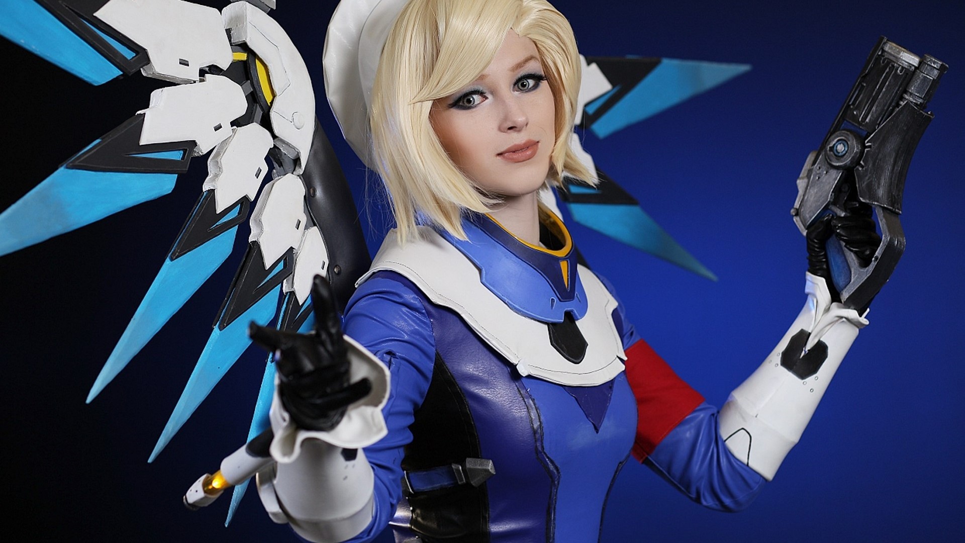 Mercy from Overwatch Cosplay HD Wallpaper