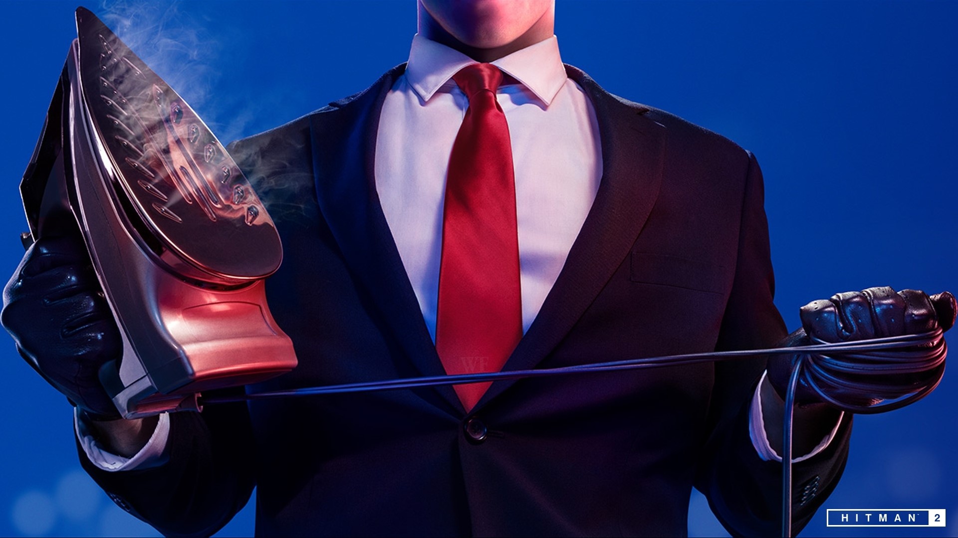 Agent 47 from Hitman 2 holding an iron HD Wallpaper