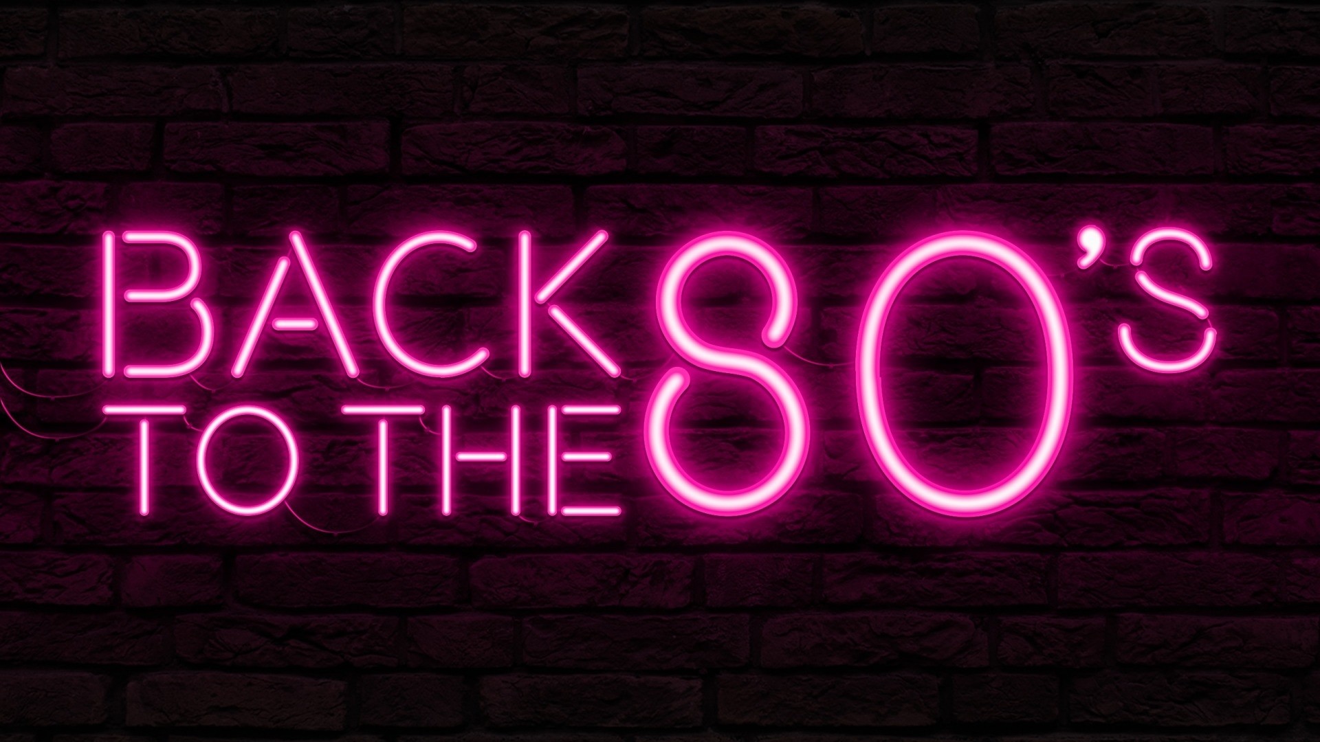 Back to the 80's neon sign HD Wallpaper