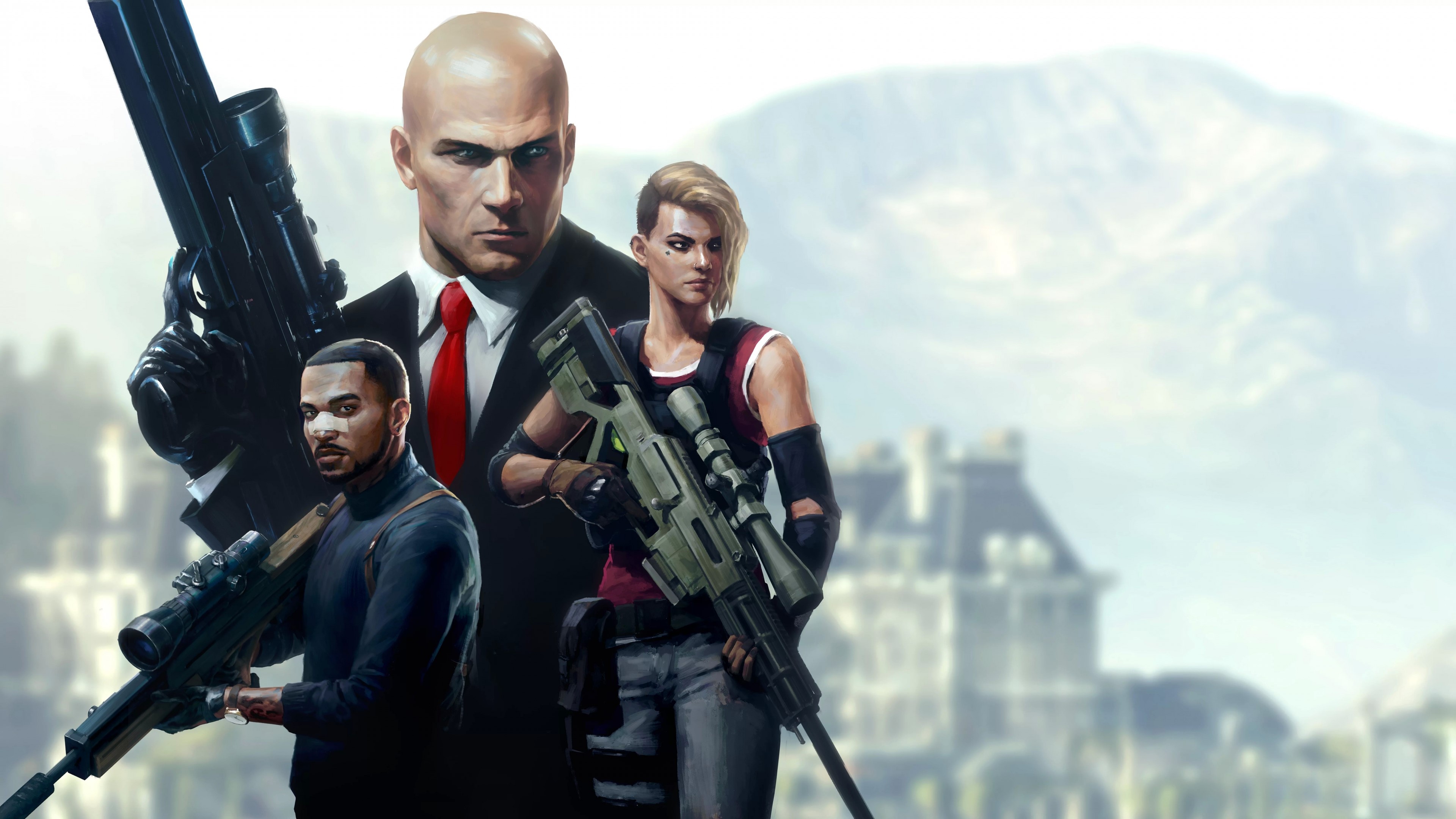 Agent 47 and allies from Hitman 2 HD Wallpaper