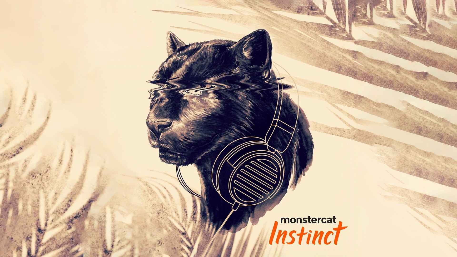 Monstercat Instinct album art with black panther HD Wallpaper