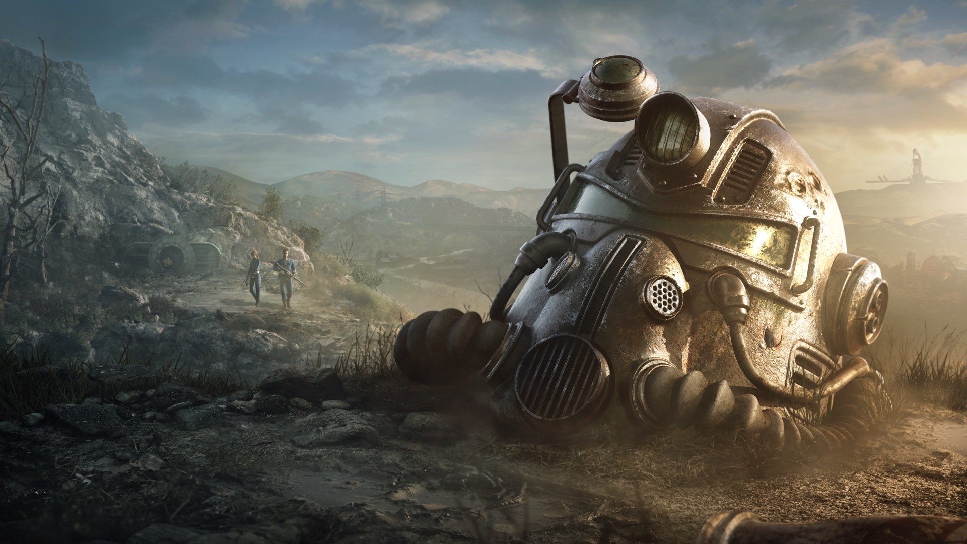 Fallout 76 Power Armor Helmet in Wasteland HD Wallpaper