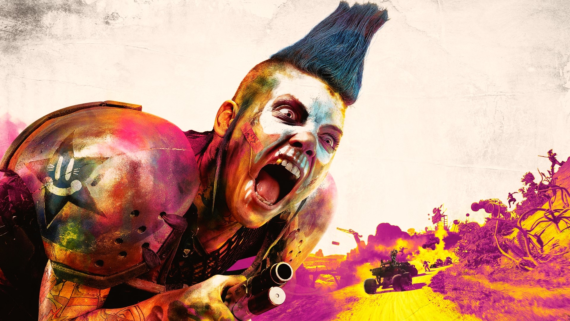 Rage 2 character with mohawk and war paint HD Wallpaper