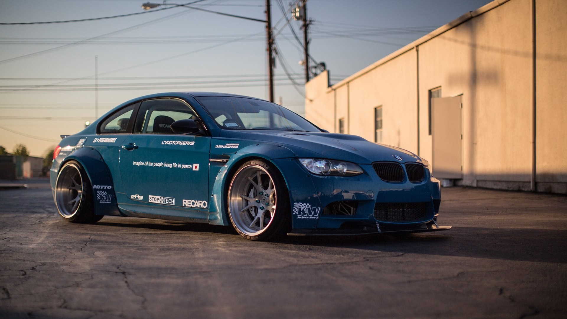 Blue BMW M3 by LB Performance HD Wallpaper