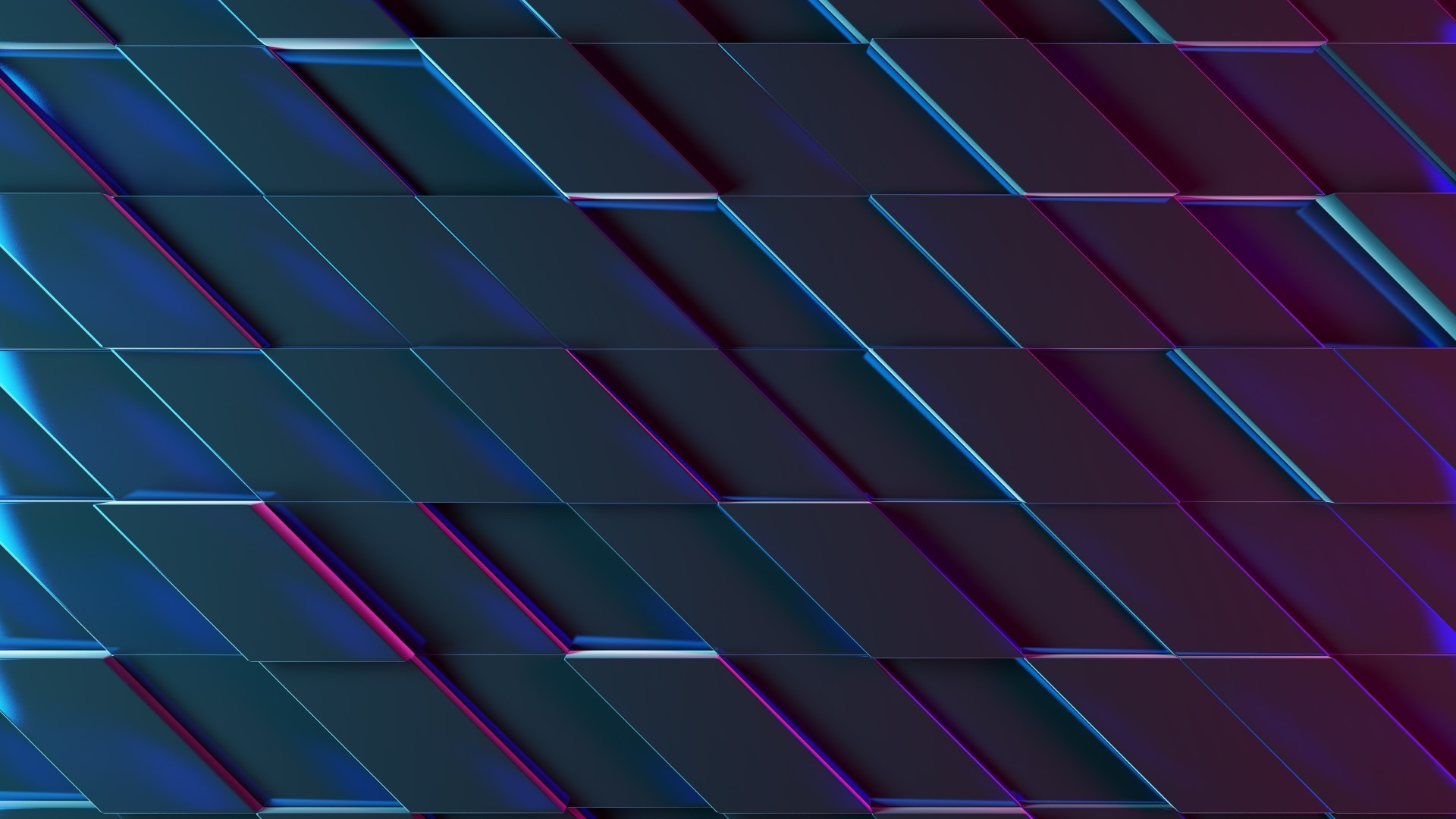 Abstract geometric pattern with blue and pink lighting HD Wallpaper