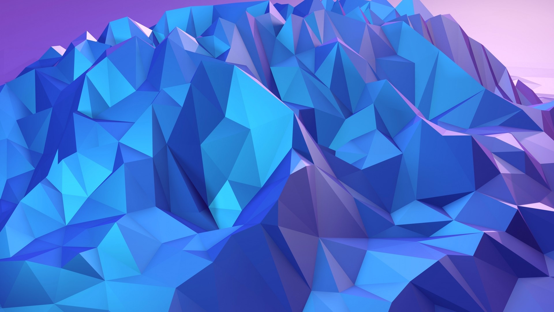 Low Poly Mountain Landscape HD Wallpaper