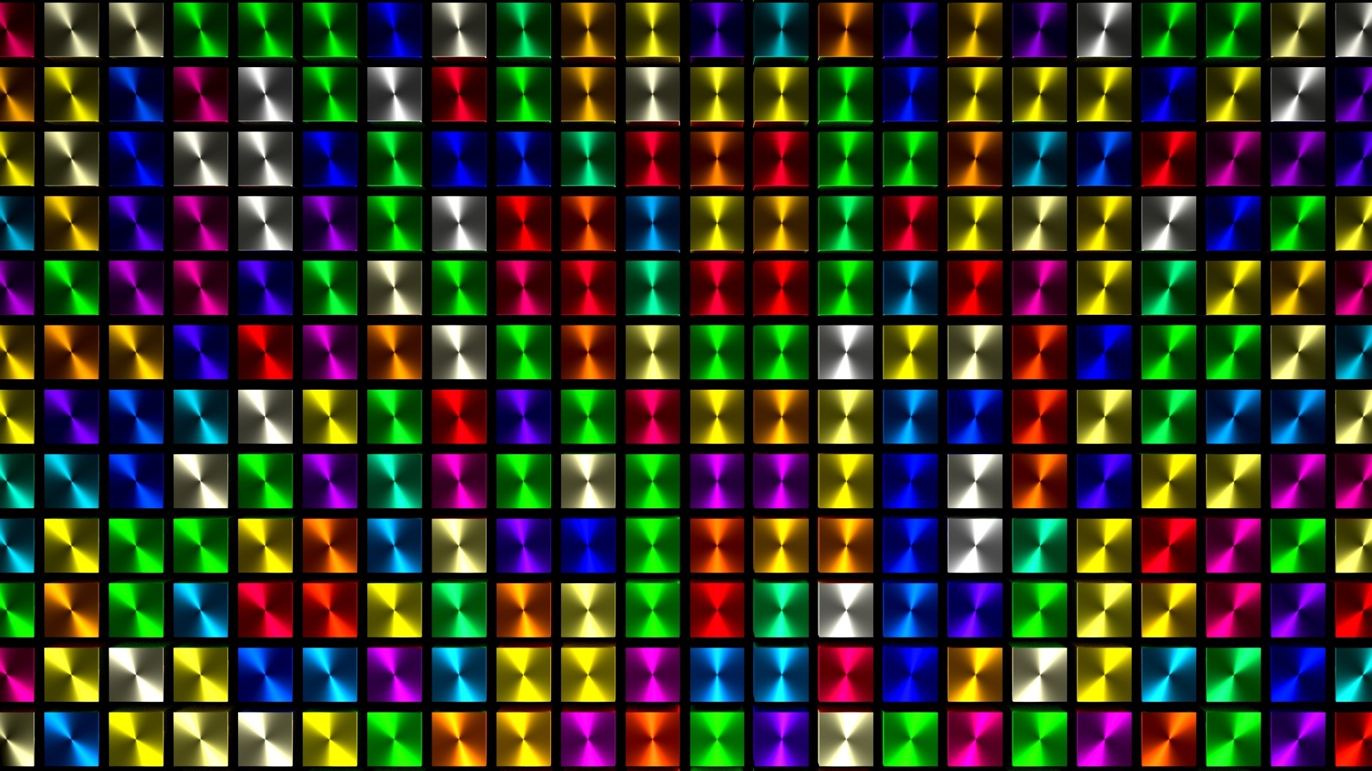 Grid of colorful metallic squares HD Wallpaper