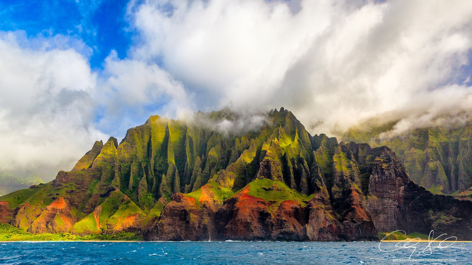 Na Pali Coast Kauai Hawaii Mountains Ocean HD Wallpaper