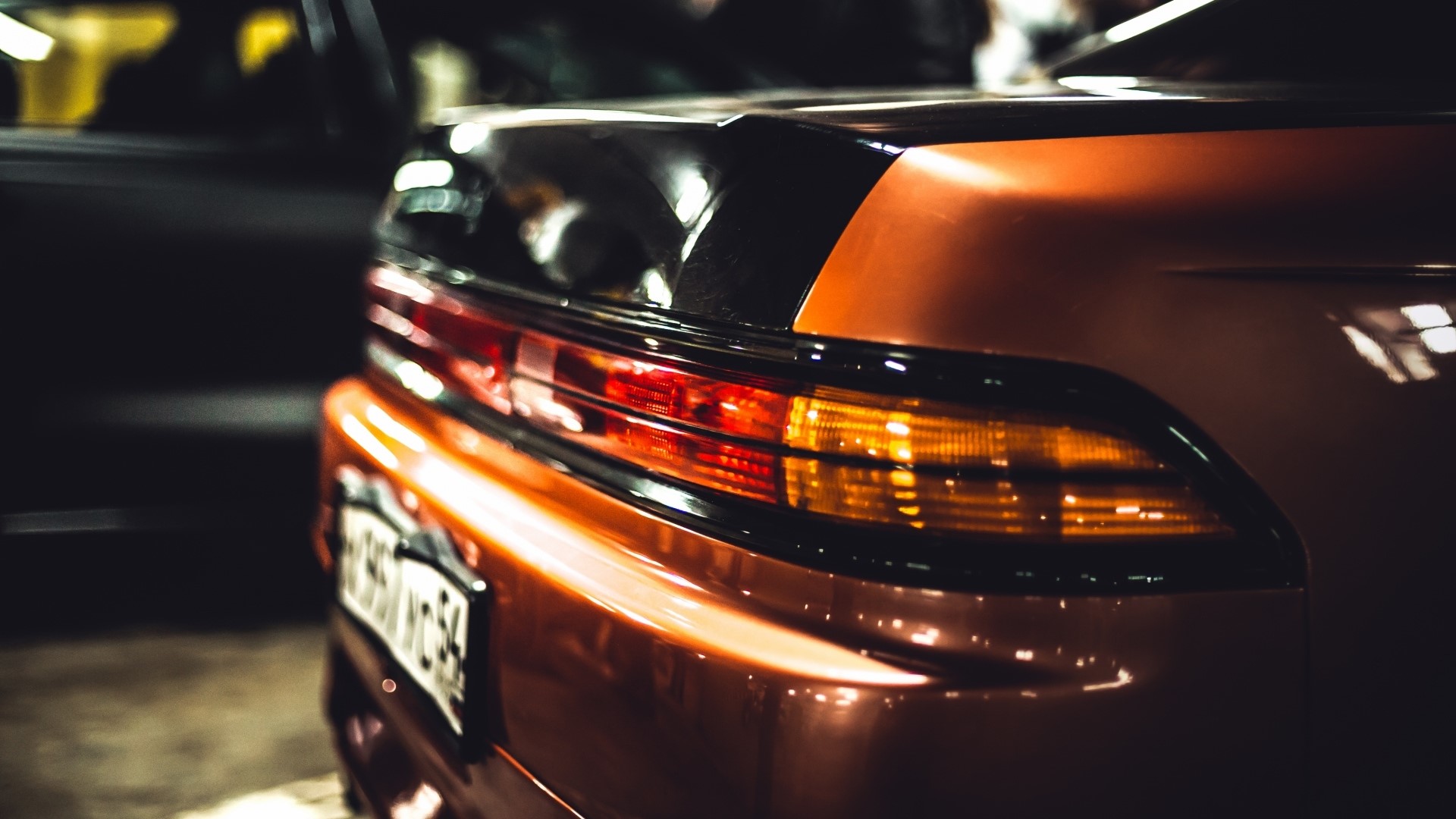 Orange Toyota Mark II rear end HD Wallpaper