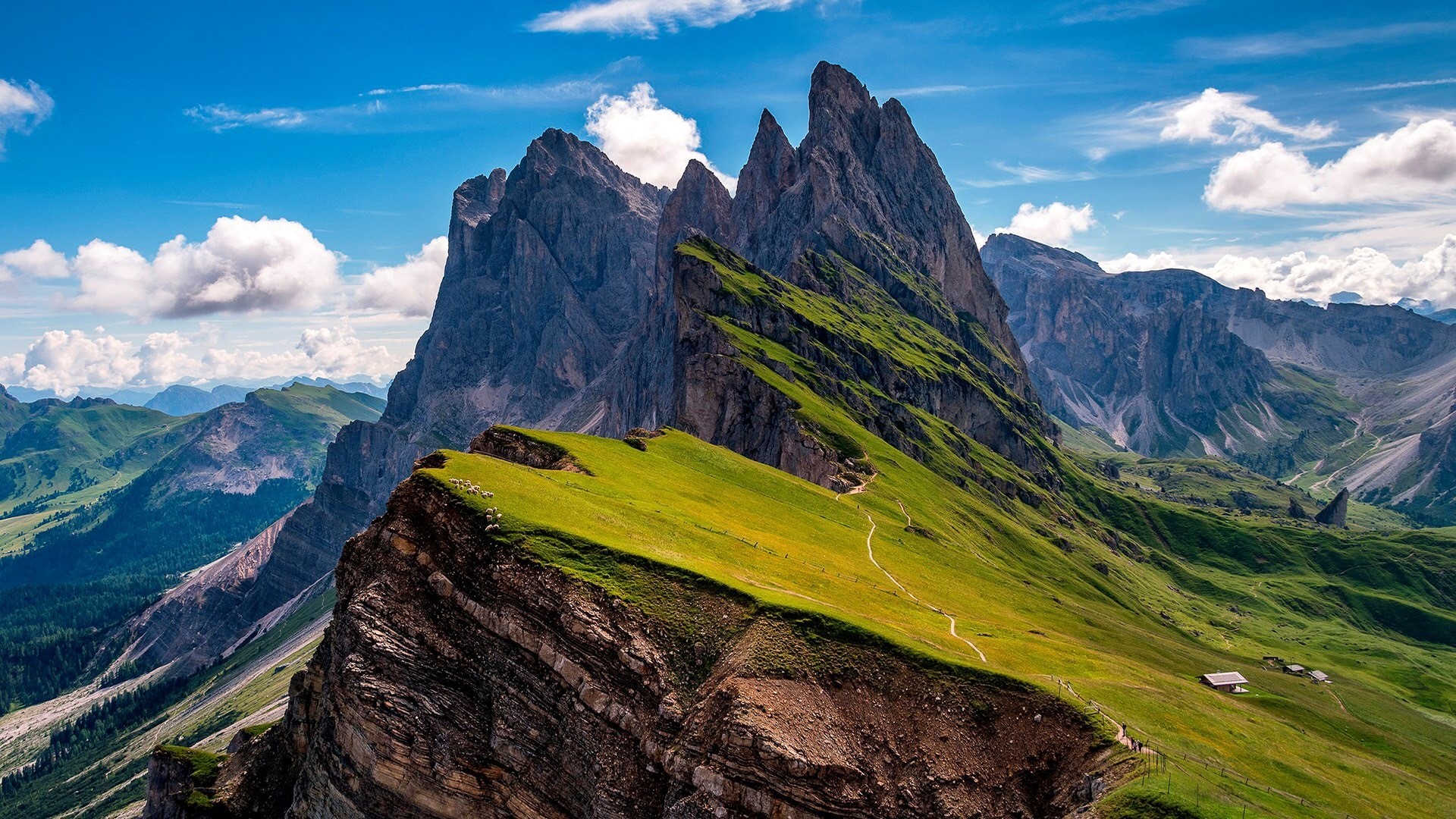 The Dolomites Mountains in Italy HD Wallpaper