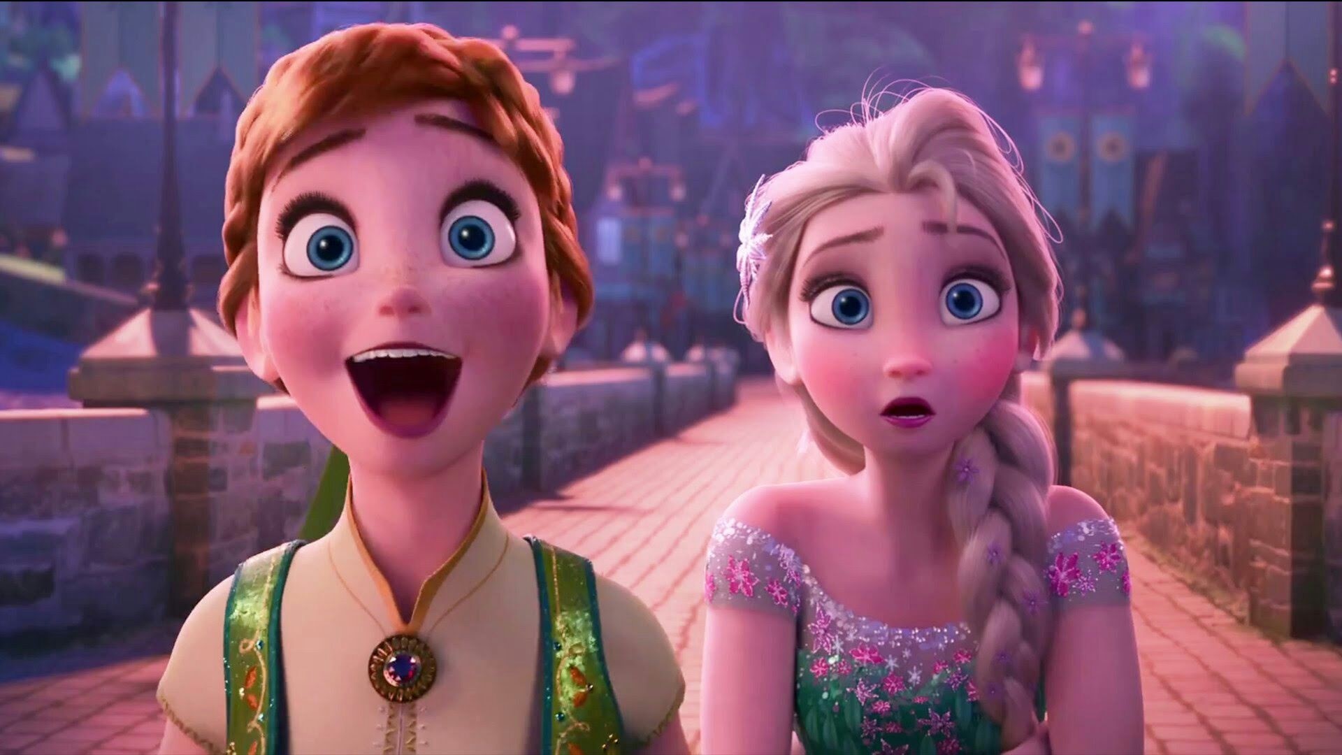 Anna and Elsa from Frozen Fever HD Wallpaper