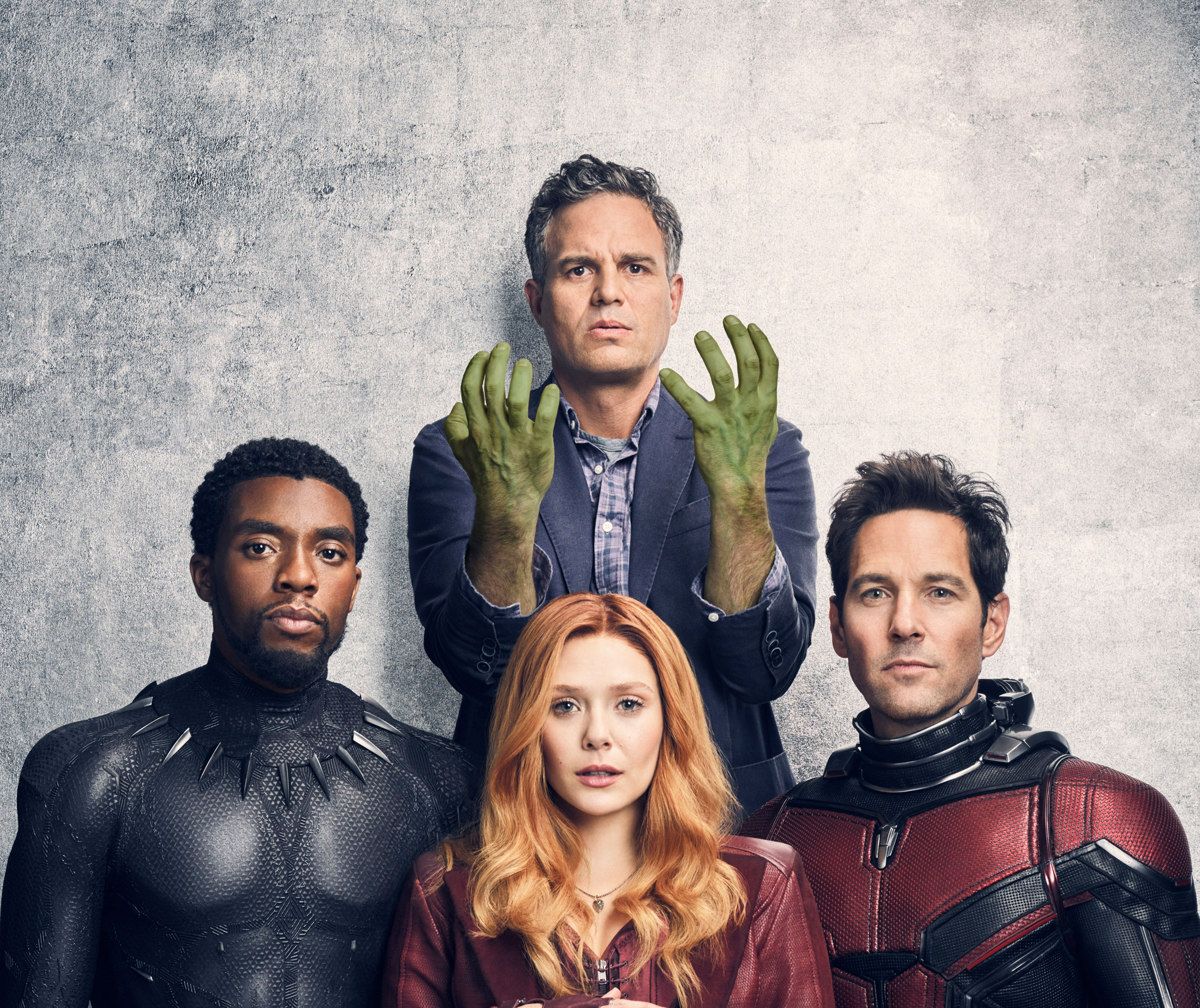 Hulk, Ant-Man, Black Panther, and Scarlet Witch from Avengers: Infinity War 4K HD Wallpaper