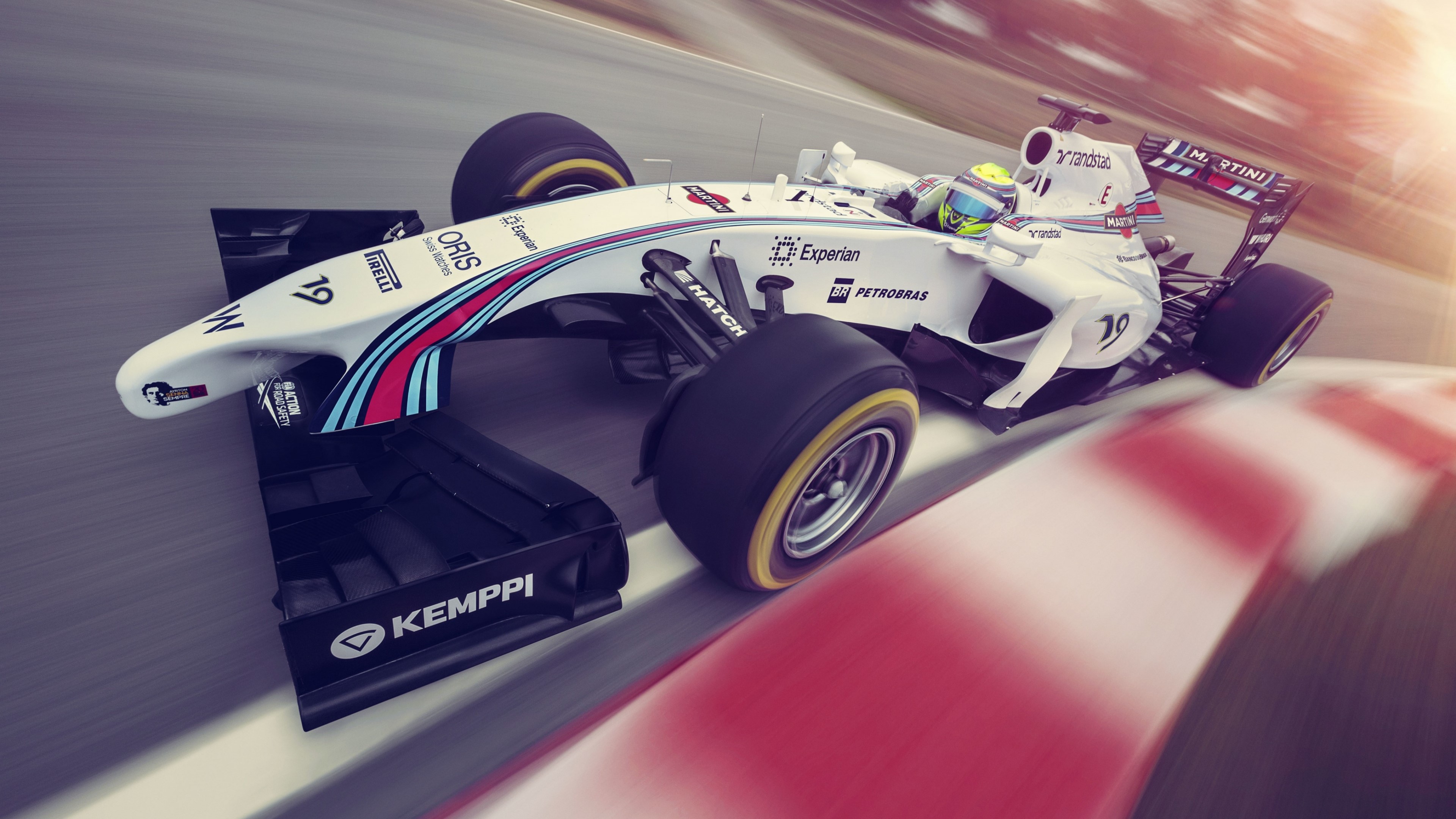 4K Formula 1 Race Car on Track HD Wallpaper
