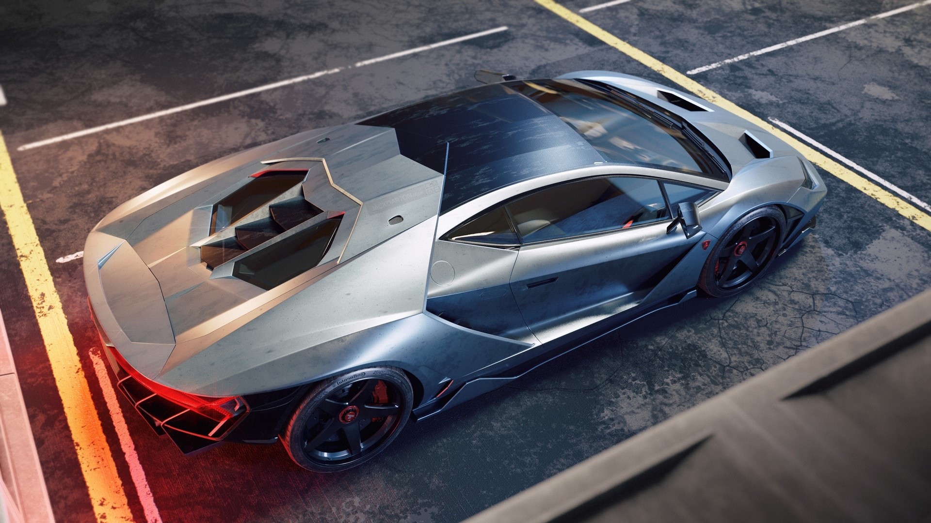 Lamborghini Centenario parked on asphalt HD Wallpaper