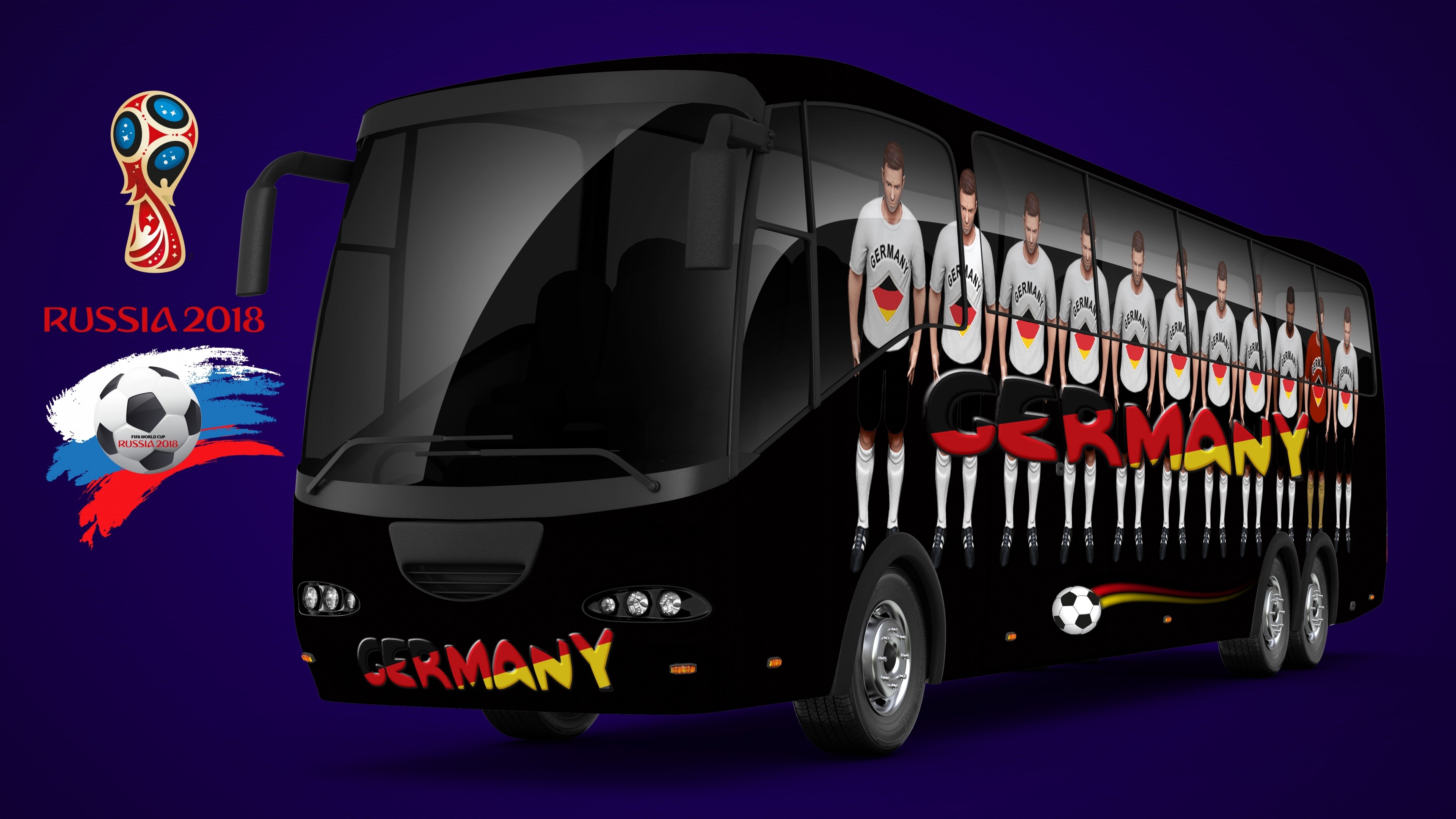 Germany Bus 2018 FIFA World Cup Russia HD Wallpaper