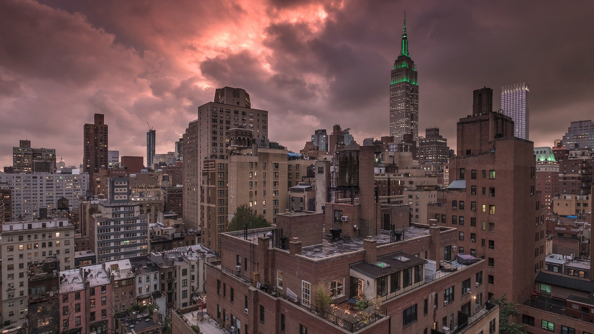 Empire State Building New York City Skyline HD Wallpaper