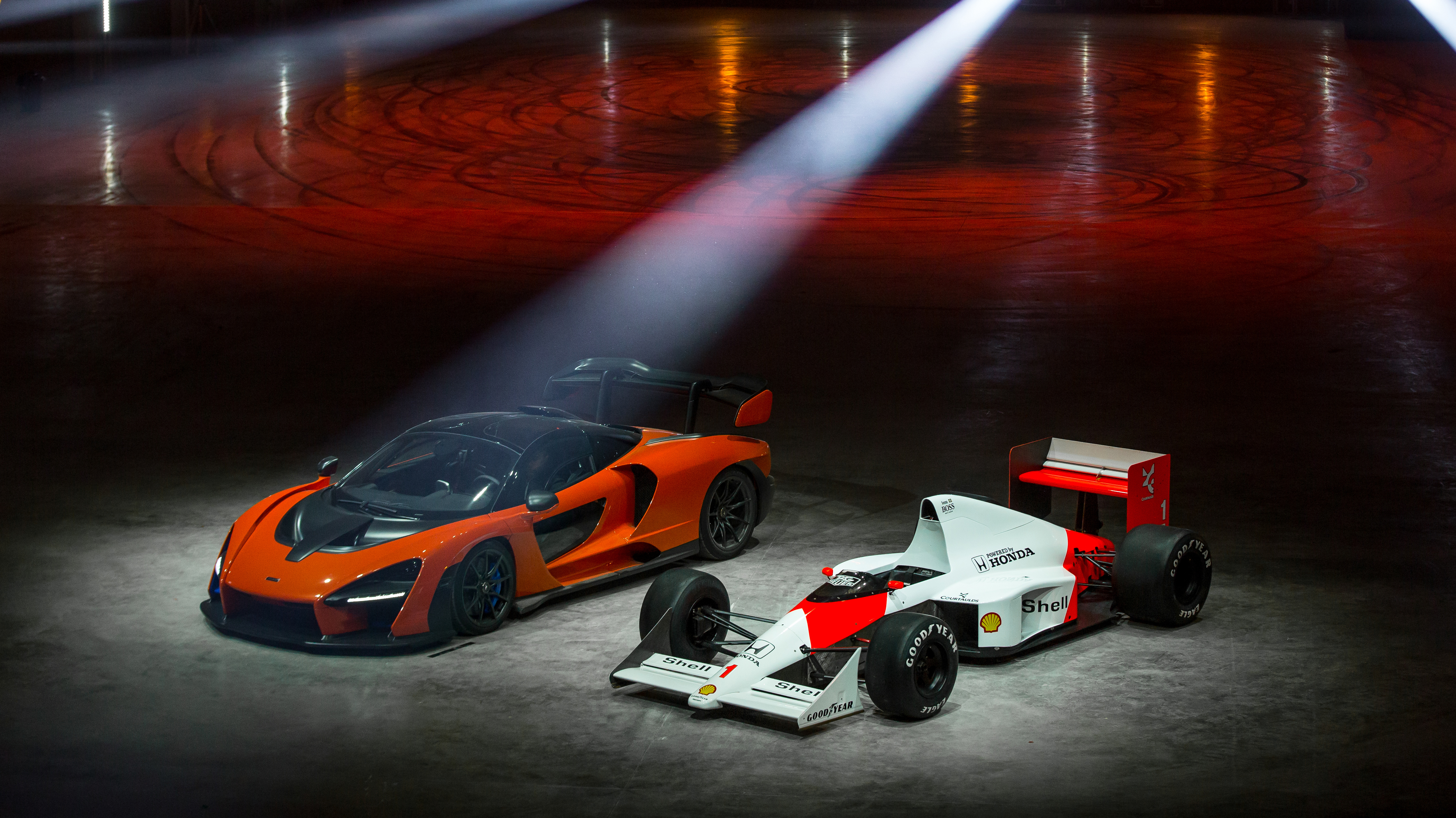 McLaren Senna and McLaren MP4/4 HD Wallpaper
