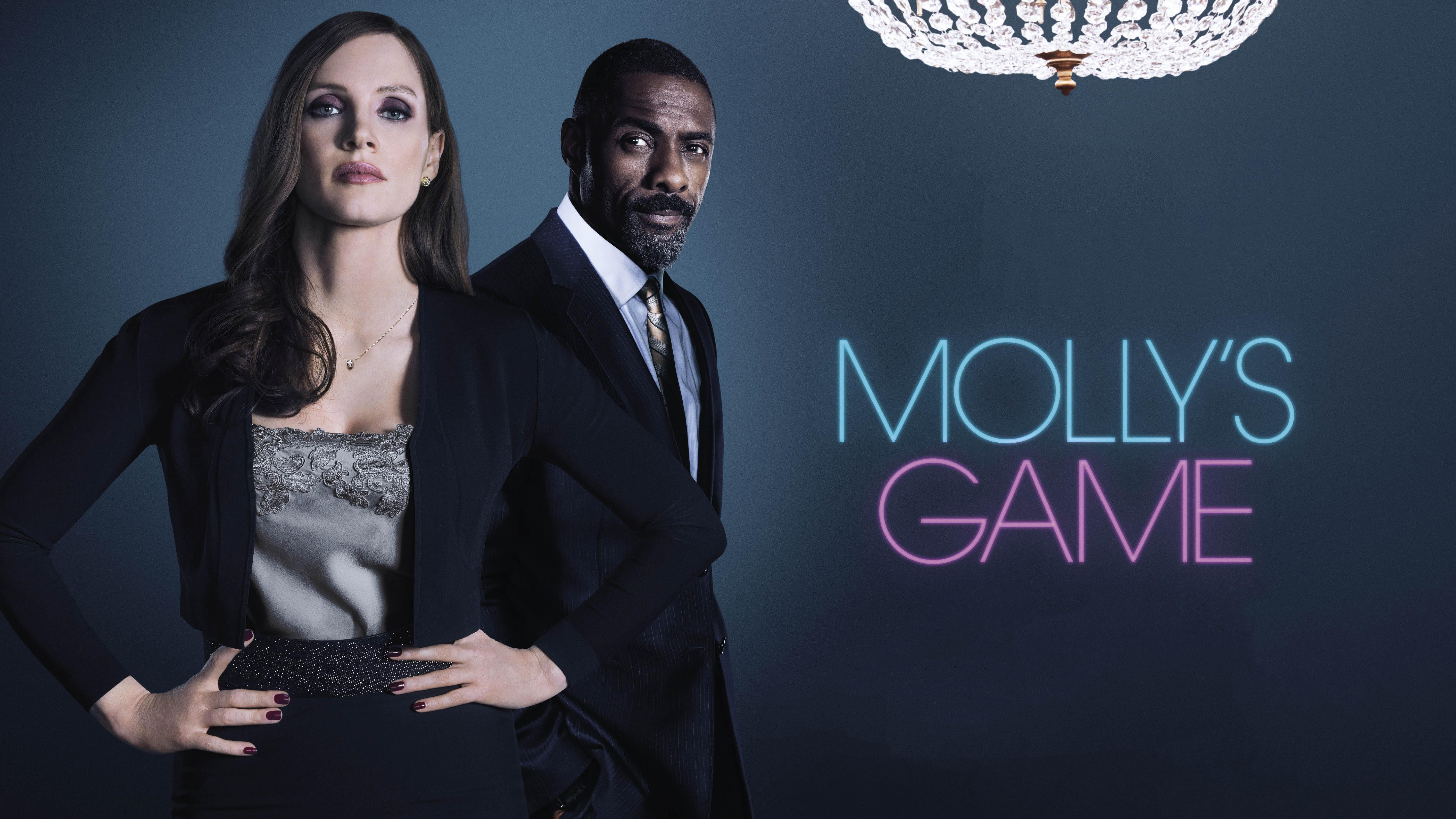 Molly's Game starring Jessica Chastain and Idris Elba HD Wallpaper
