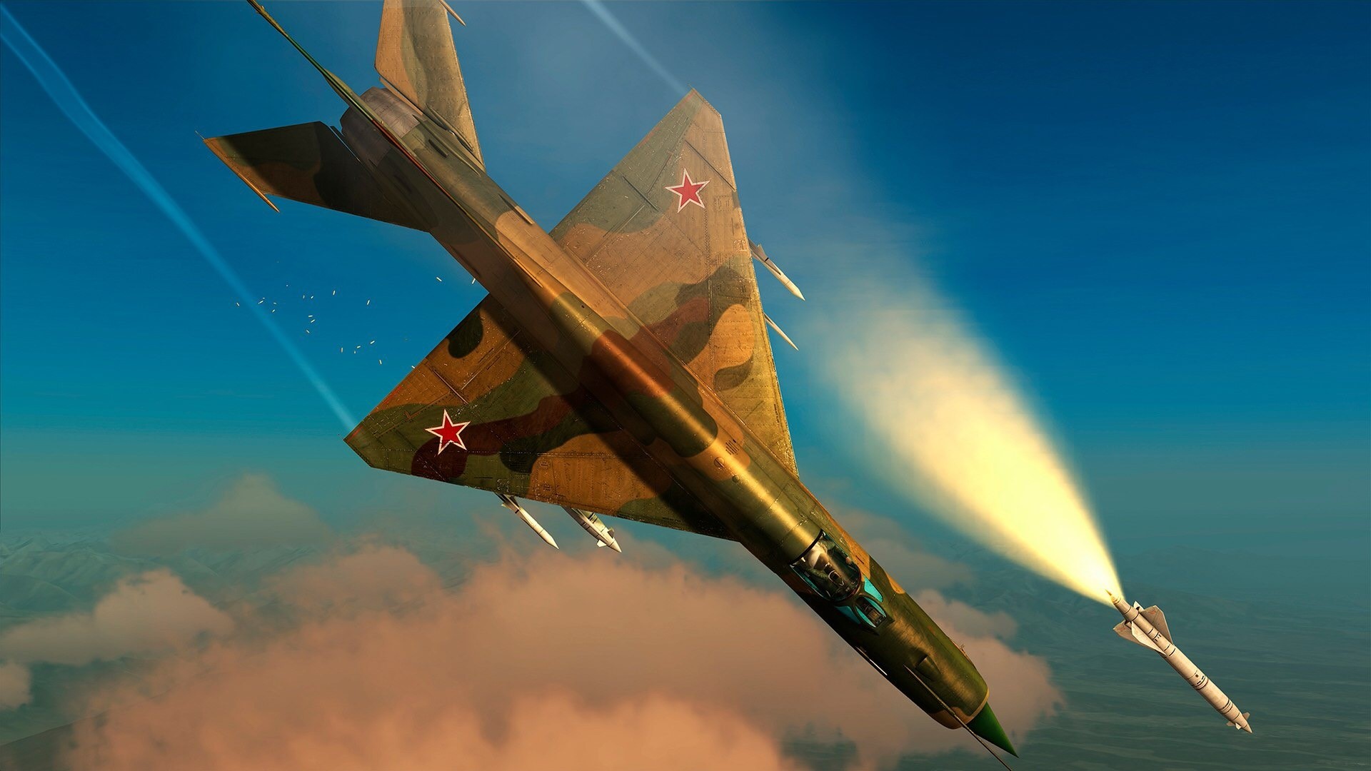 Mig 21 launching a missile HD Wallpaper