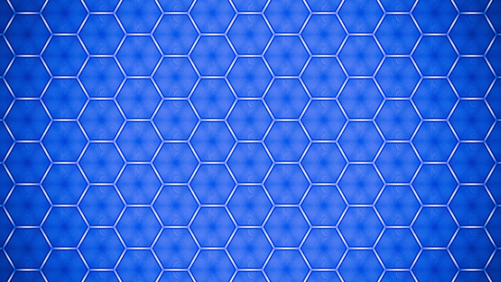 Blue Hexagonal Grid Pattern HD Wallpaper