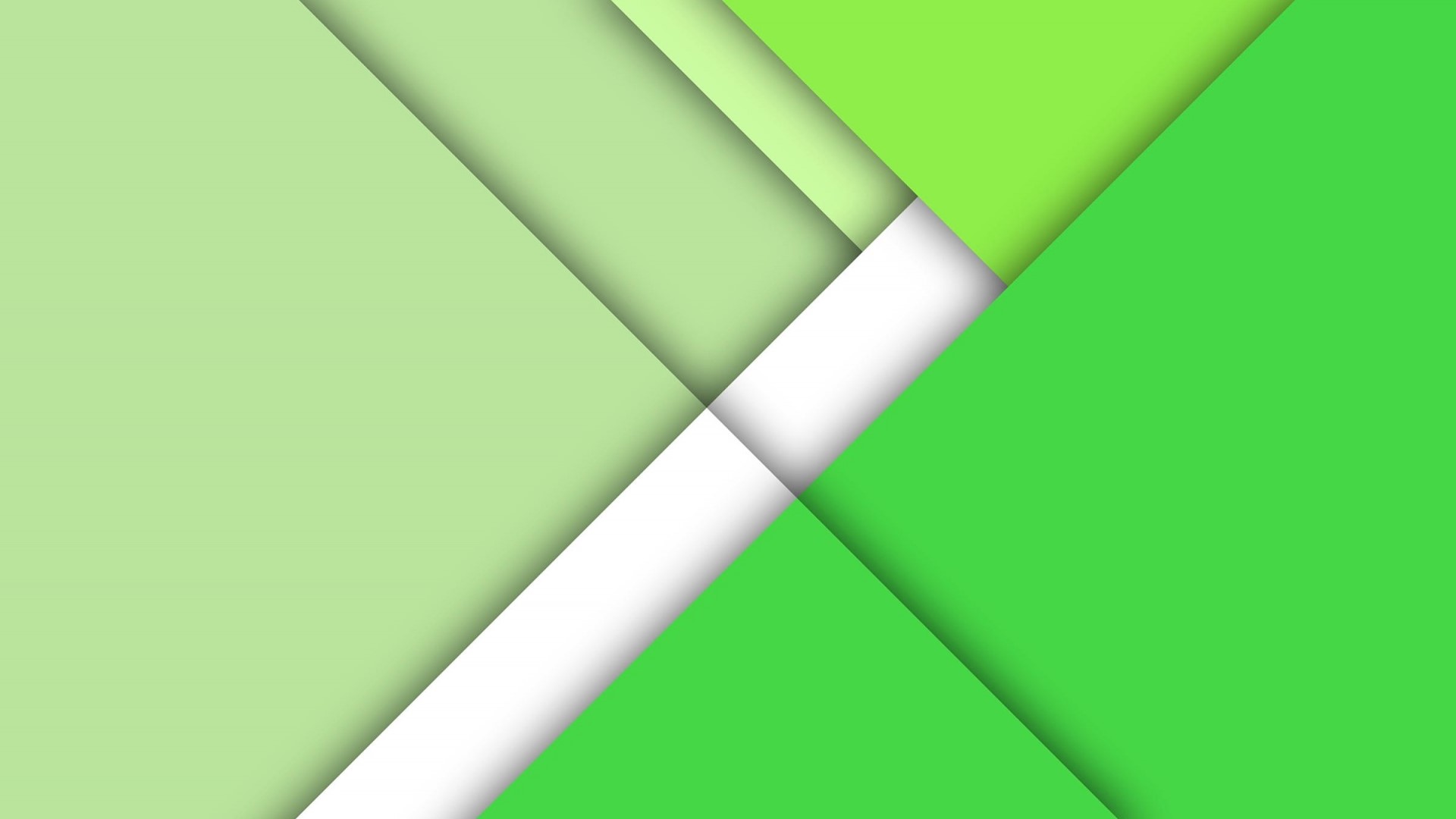 Abstract geometric shapes with green and white colors HD Wallpaper