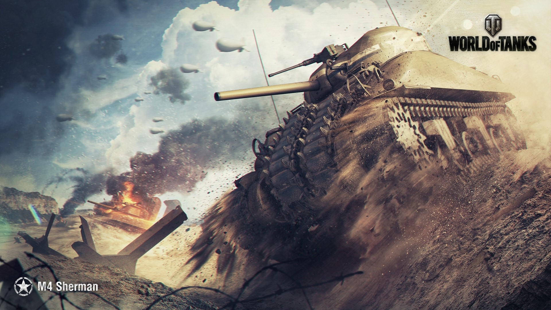 M4 Sherman tank in World of Tanks HD Wallpaper