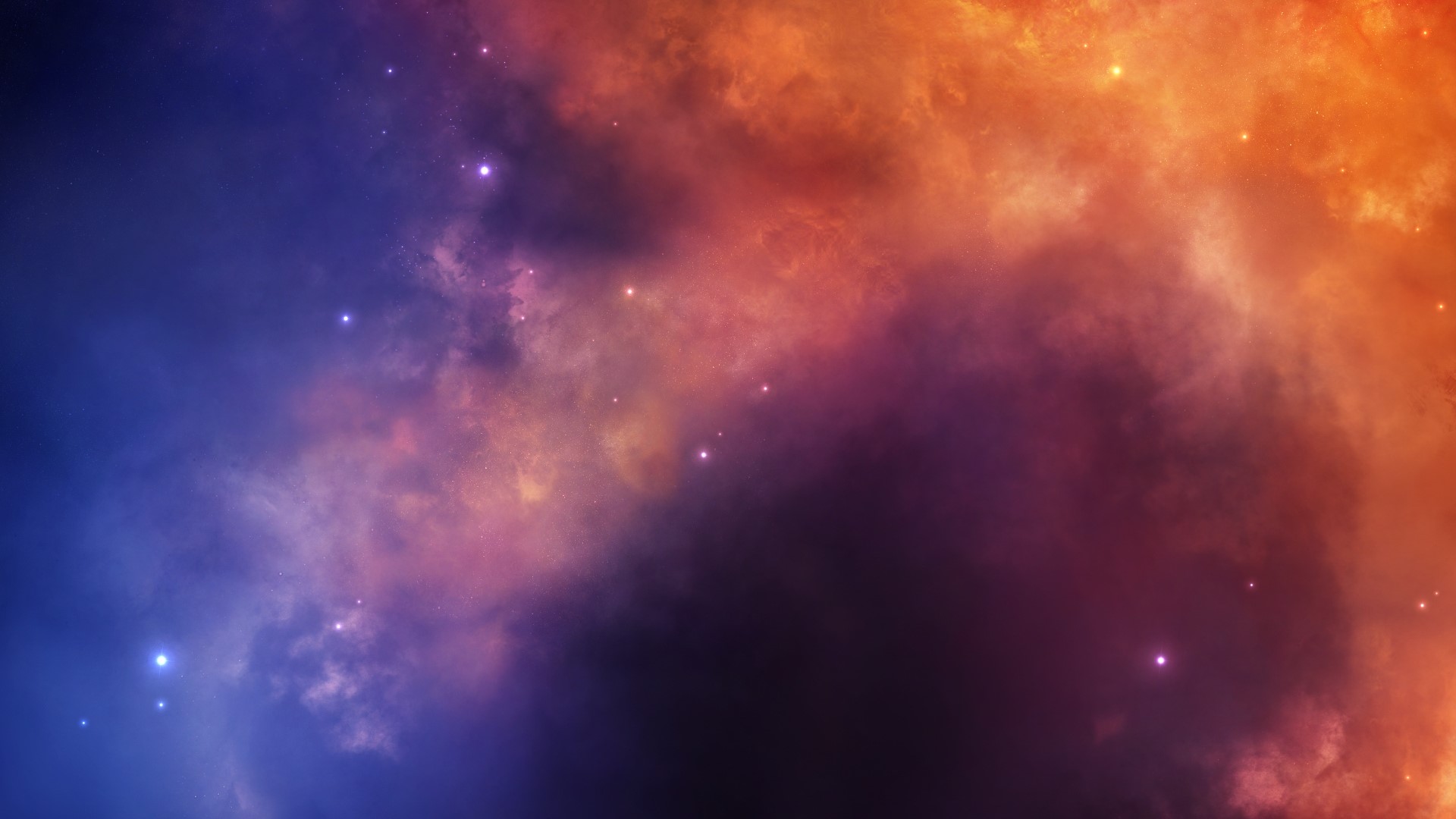 Nebula with stars and cosmic dust HD Wallpaper
