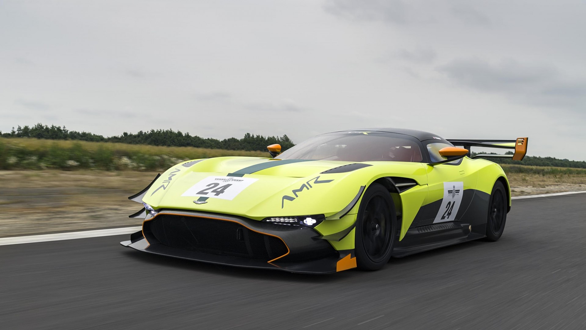 Aston Martin Vulcan race car on track HD Wallpaper