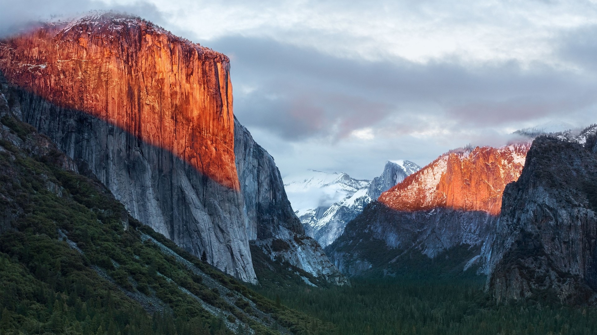 Yosemite National Park El Capitan and Half Dome HD Wallpaper