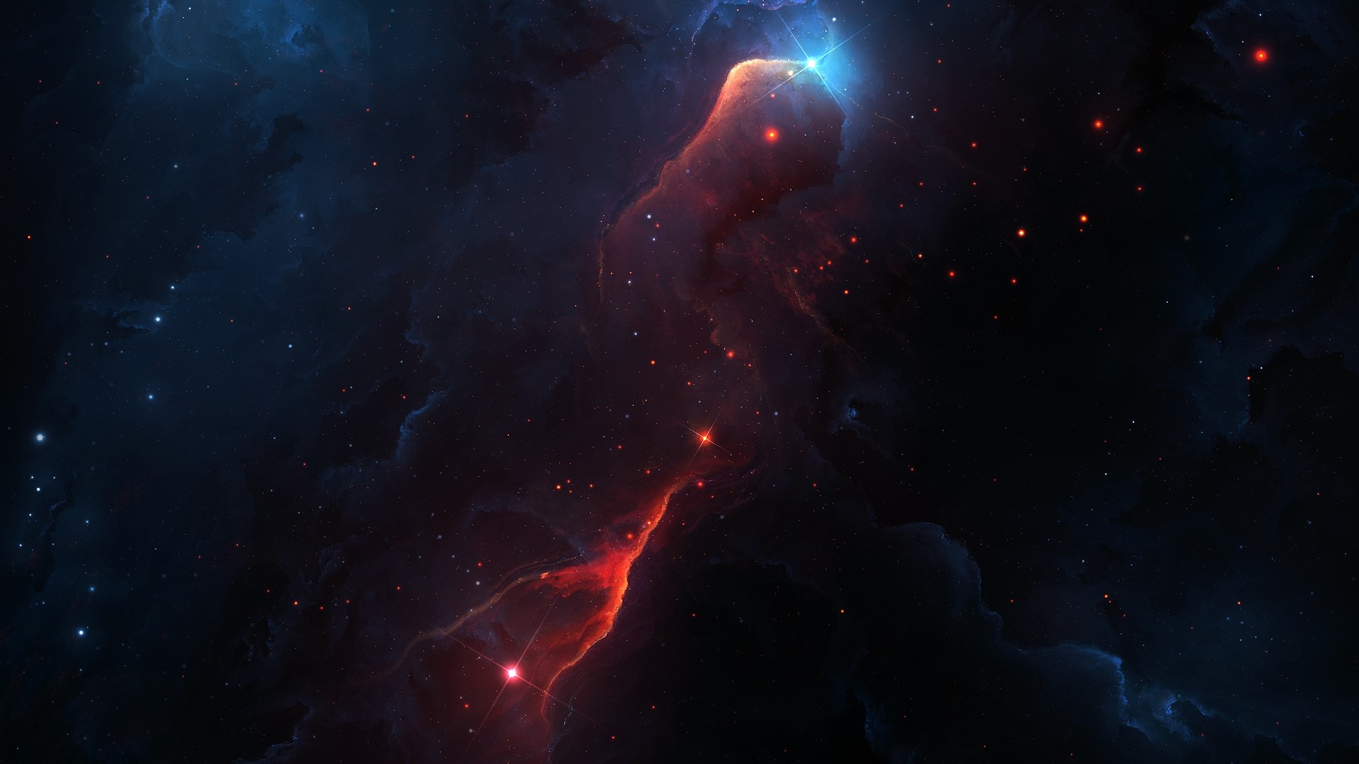 Deep Space Nebula with Stars HD Wallpaper
