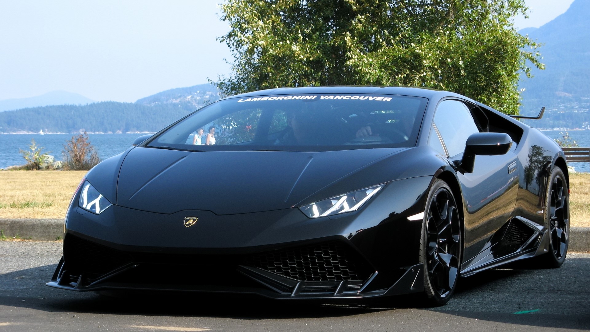 Black Lamborghini Vancouver HD Wallpaper