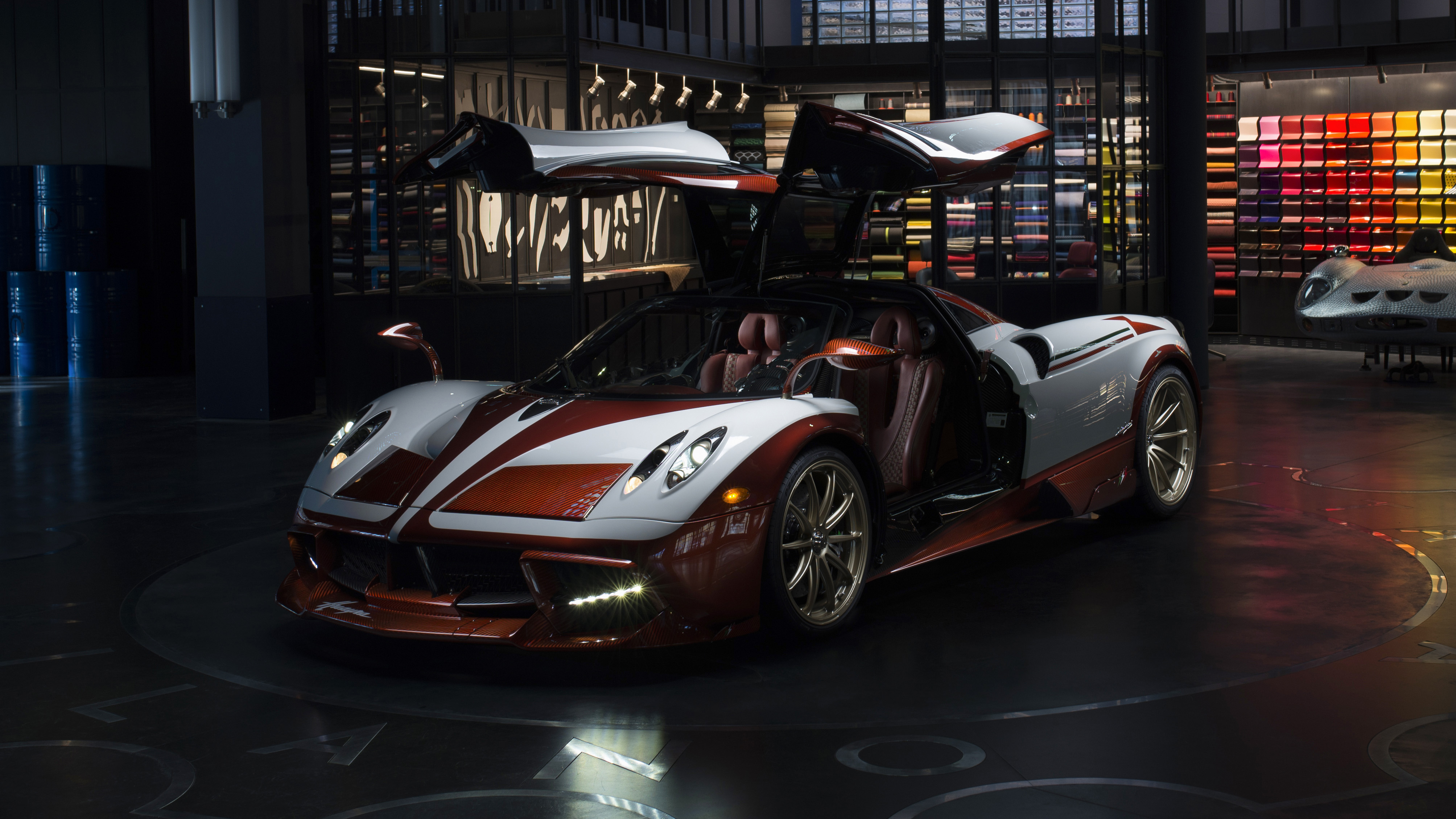 Pagani Huayra Lampo concept car with gullwing doors open HD Wallpaper