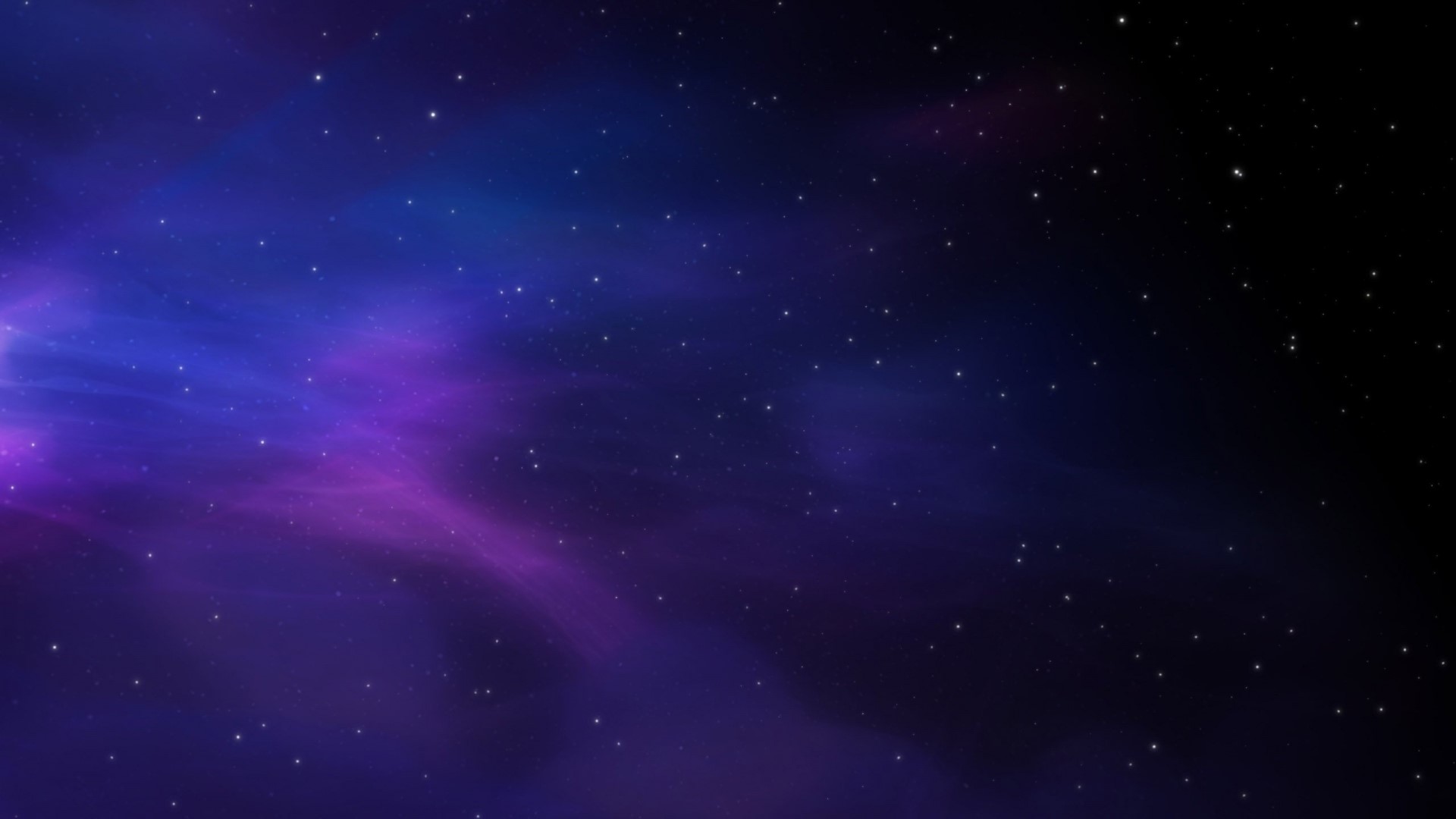 Purple and blue nebula with stars HD Wallpaper