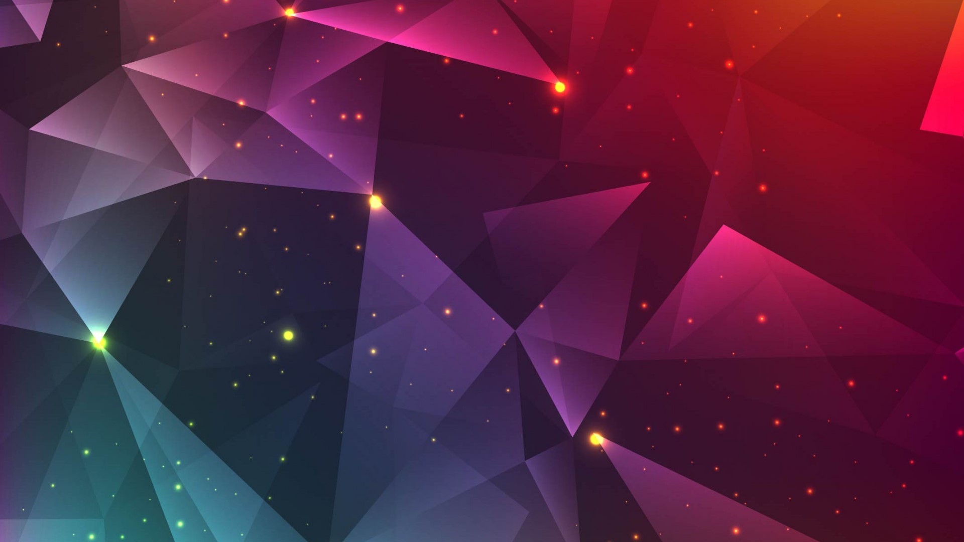 Colorful Geometric Abstract Background with Lights HD Wallpaper