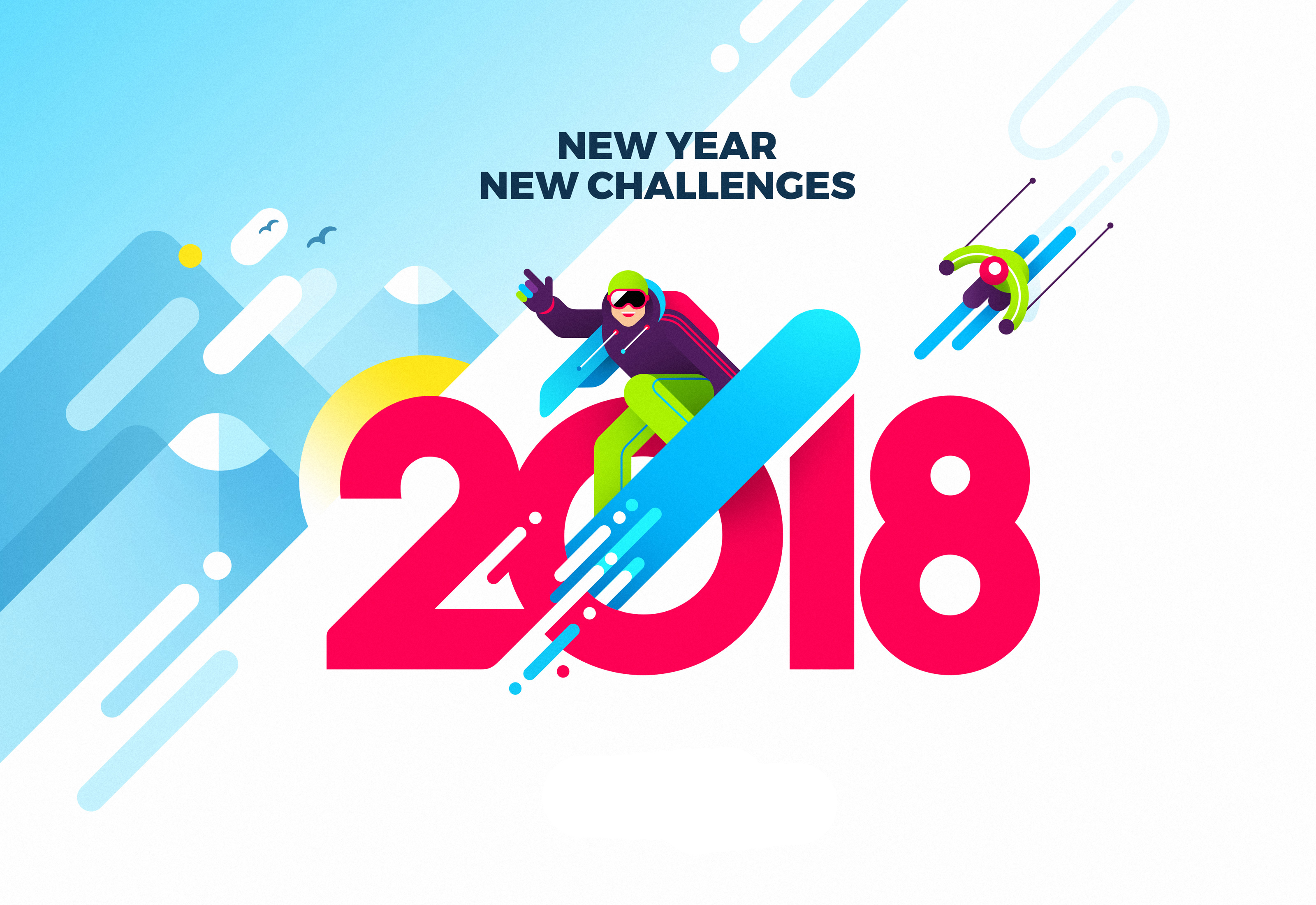 New Year New Challenges 2018 HD Wallpaper