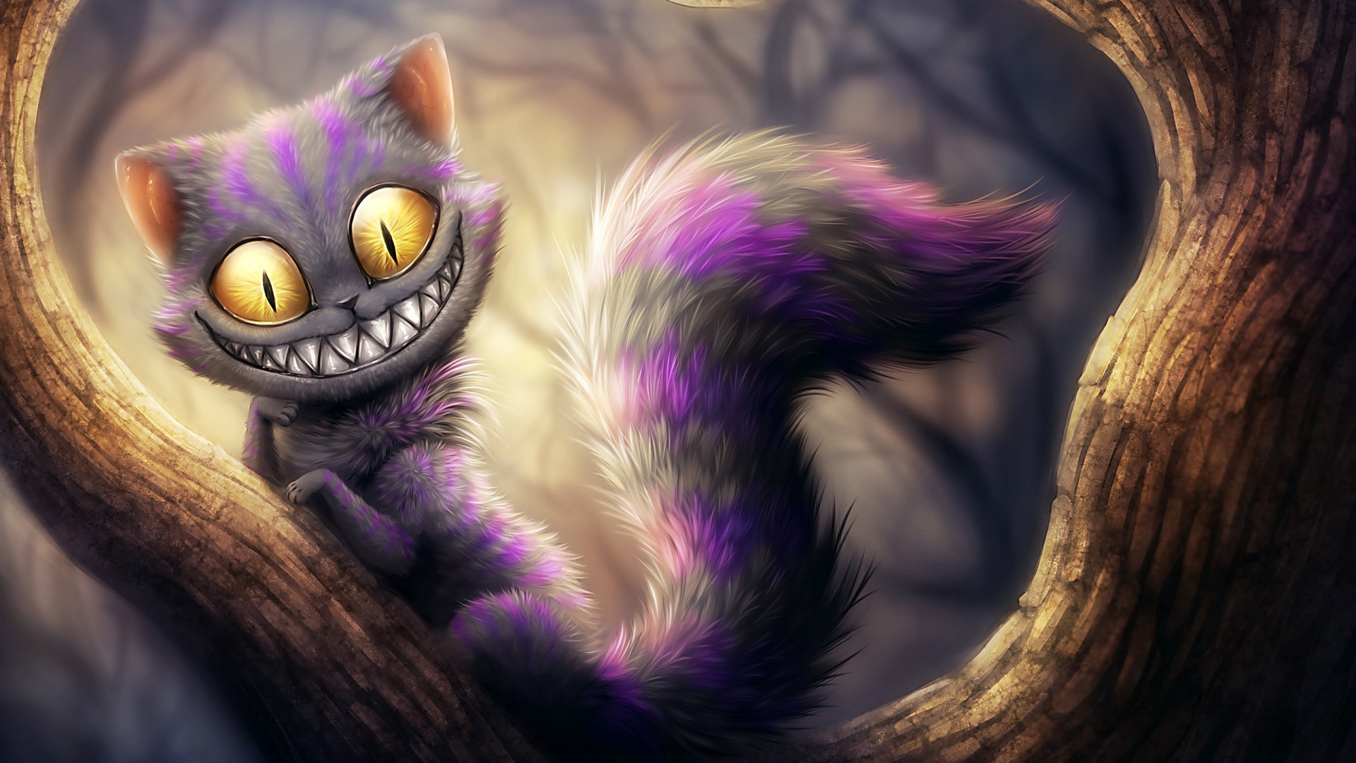 Cheshire Cat from Alice in Wonderland HD Wallpaper