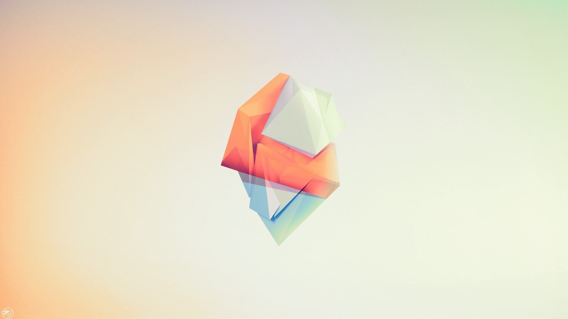 Abstract geometric crystal formation HD Wallpaper