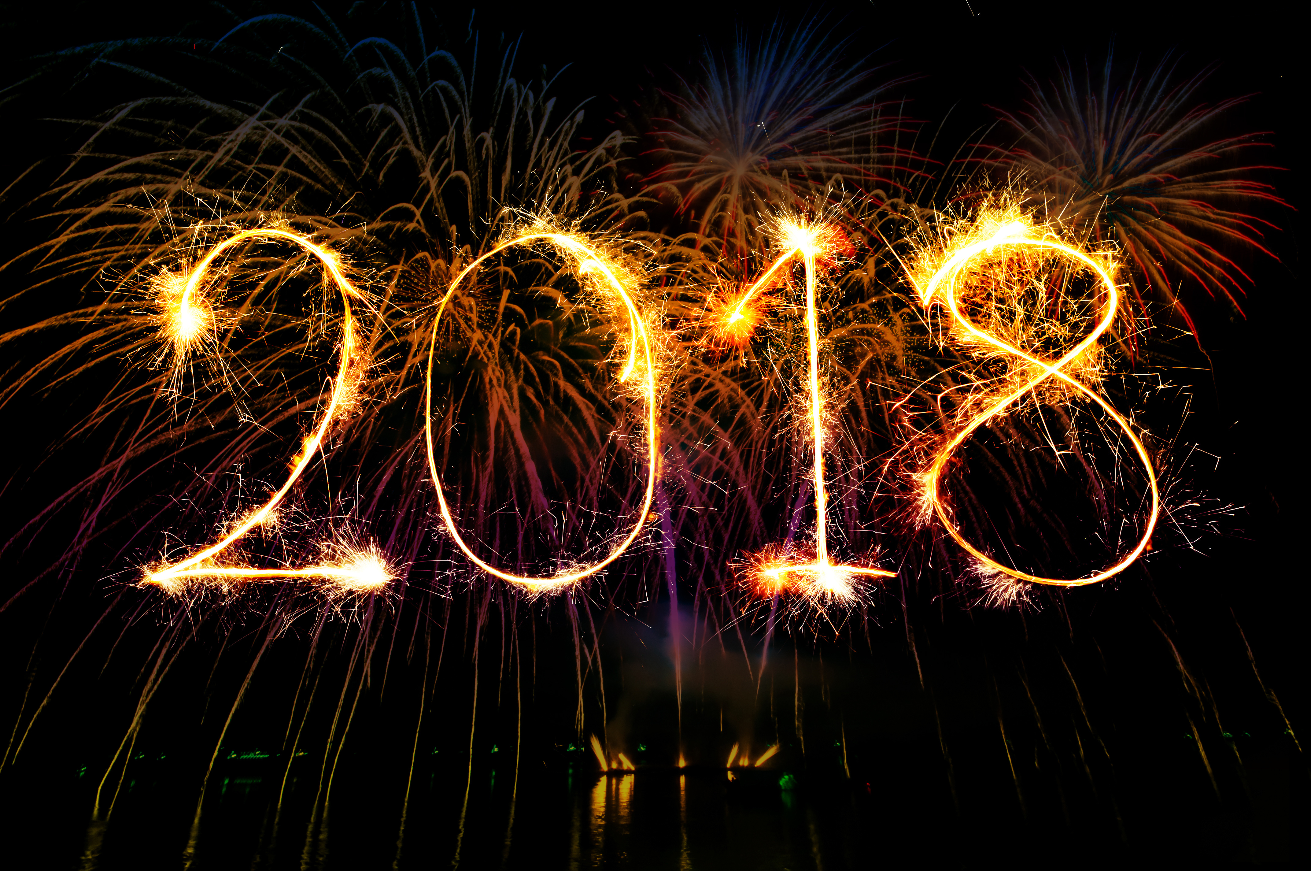 2018 Fireworks HD Wallpaper