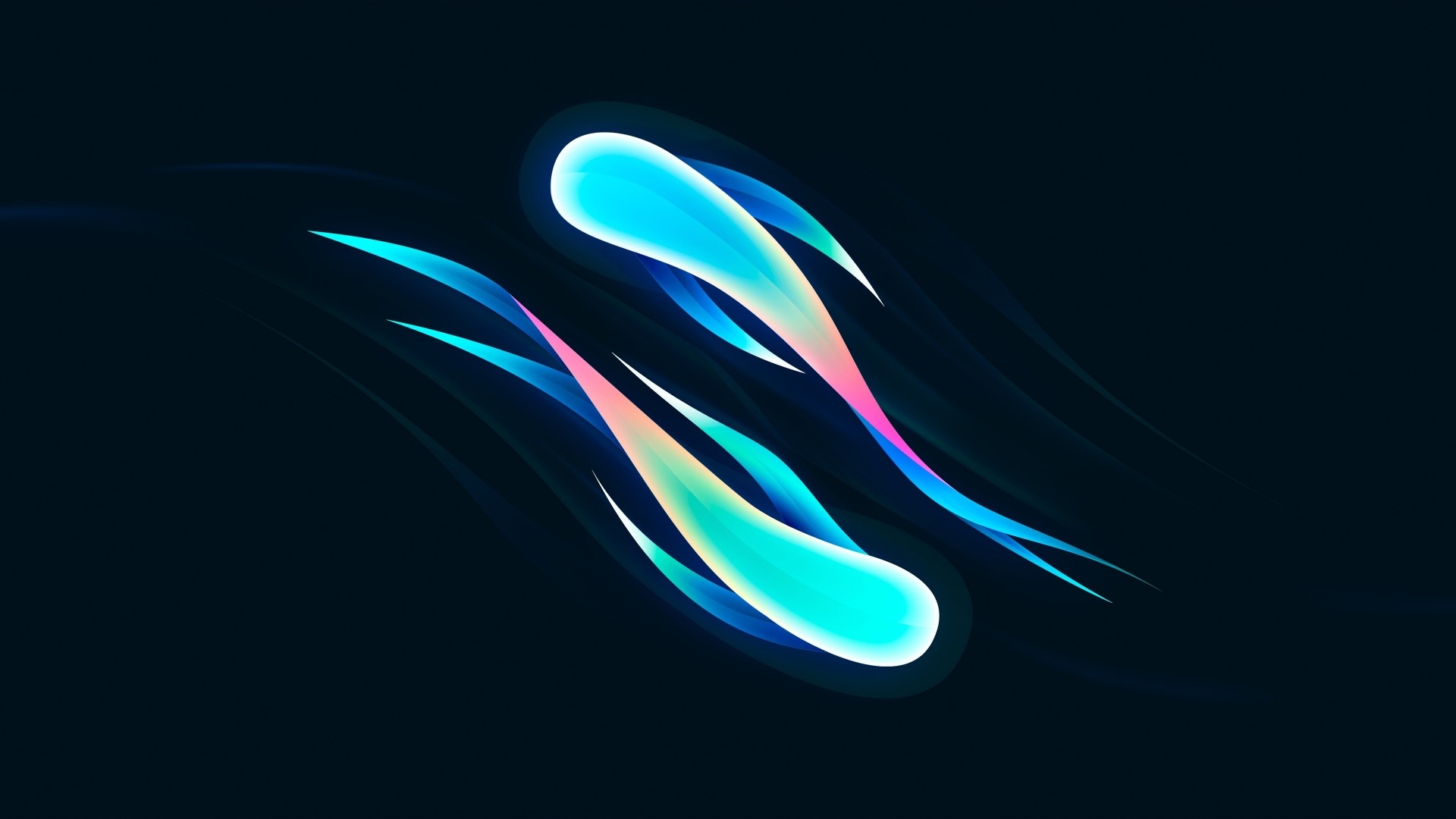 Abstract Blue and Pink Swirls HD Wallpaper
