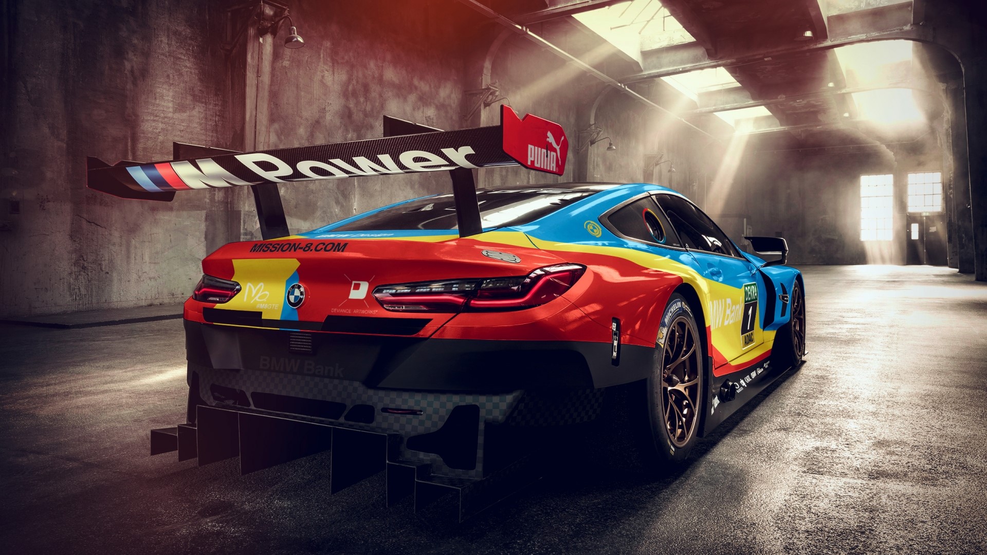 BMW M8 GTE race car with M Power livery HD Wallpaper